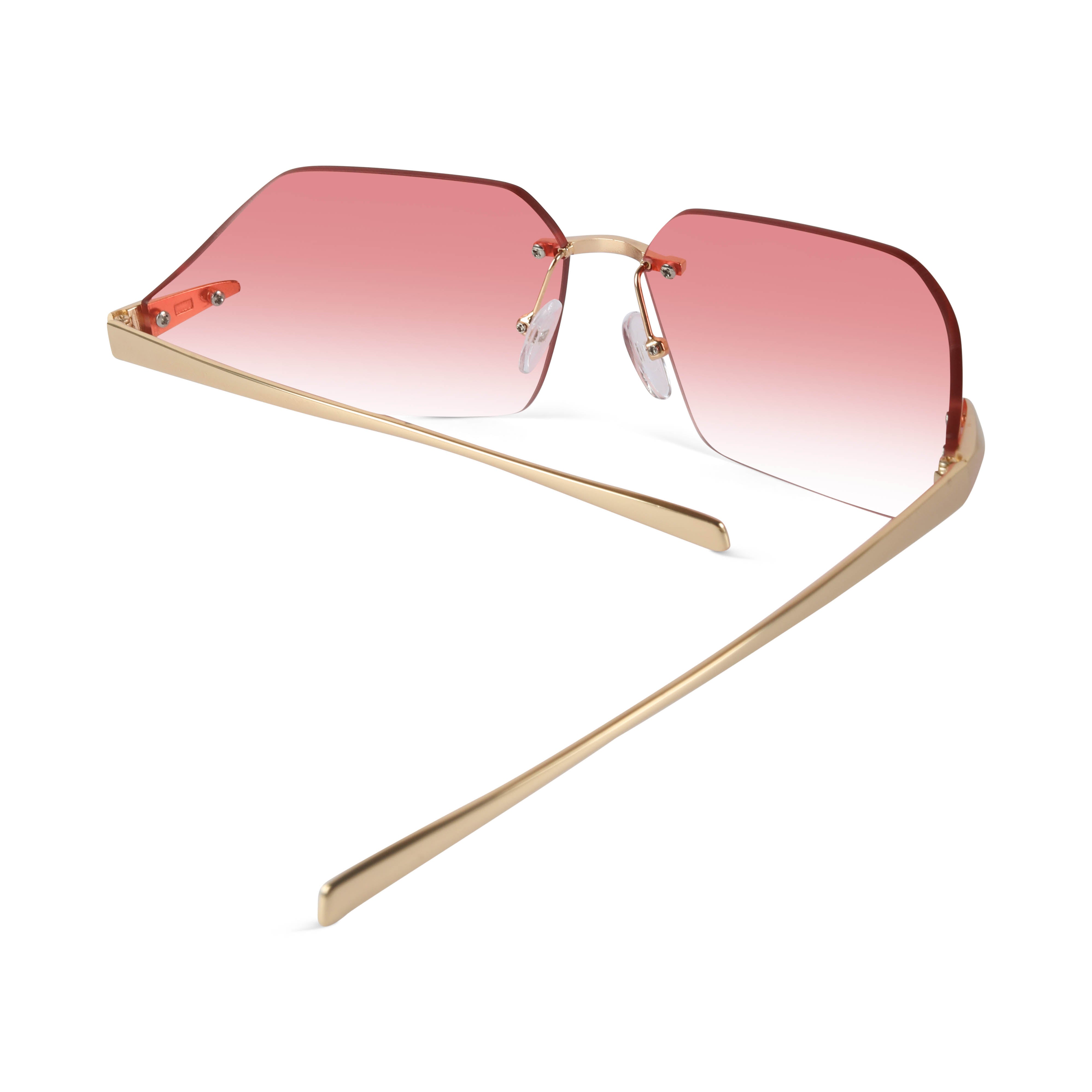 Mirage Red Rectangle Sunglasses