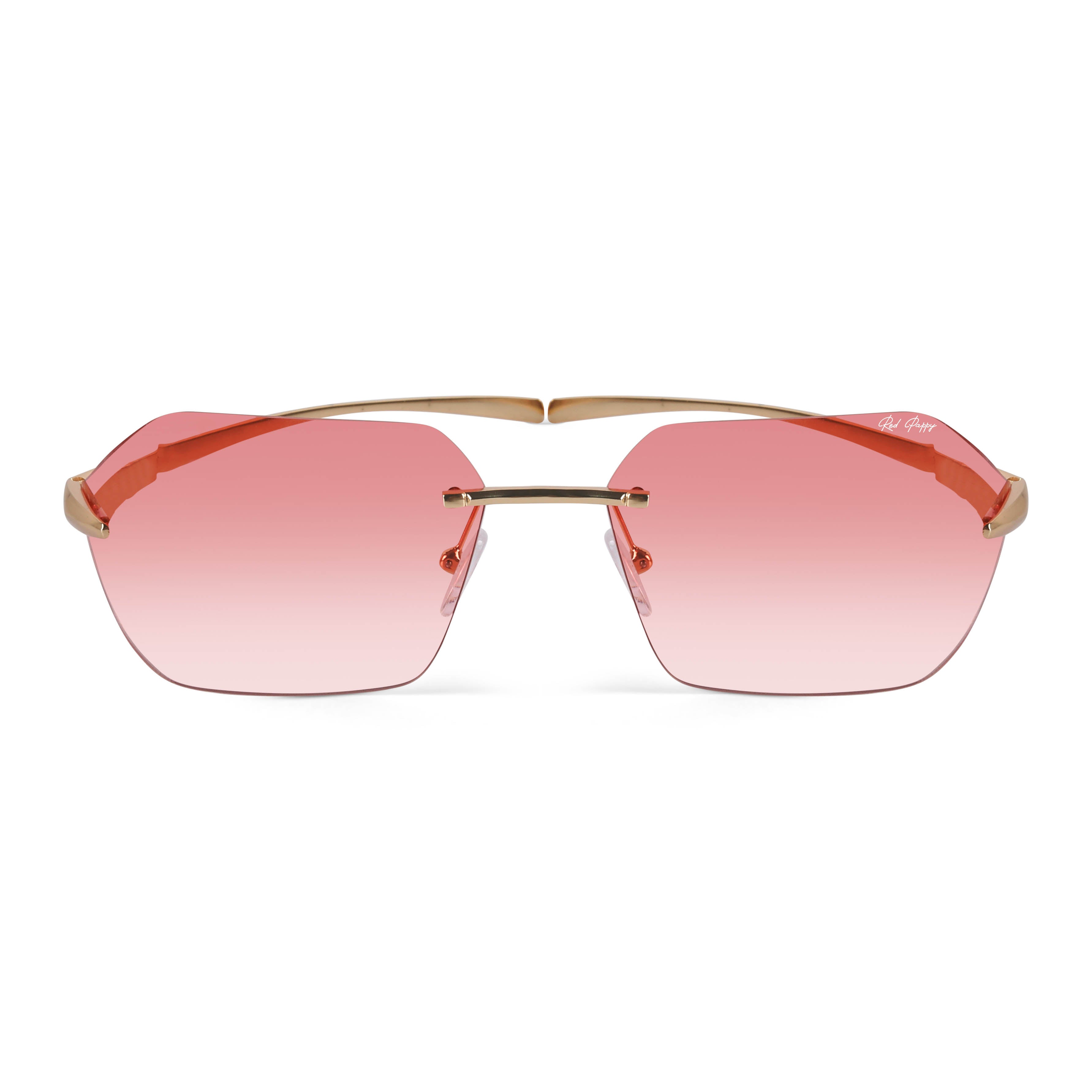 Mirage Red Rectangle Sunglasses