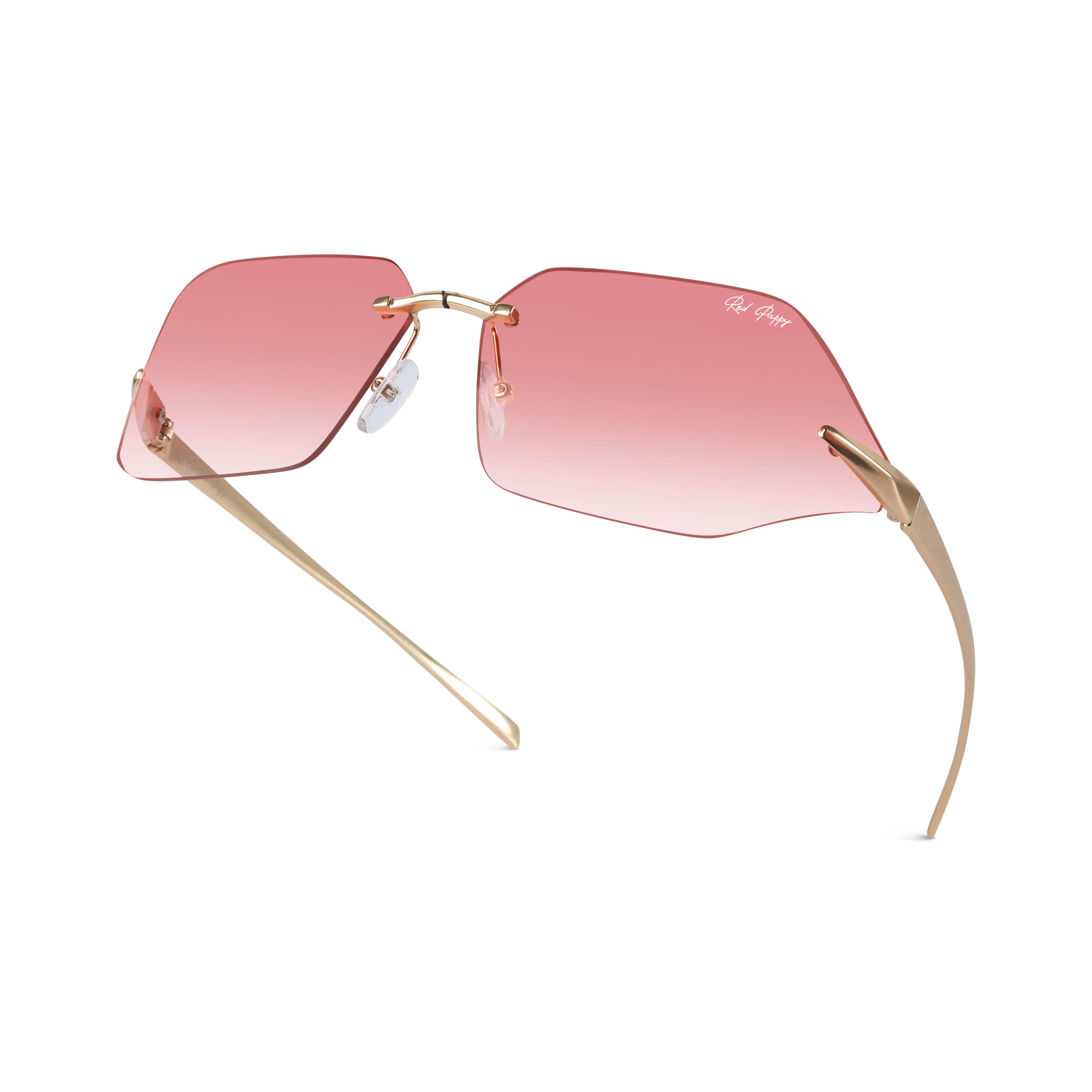 Mirage Red Rectangle Sunglasses