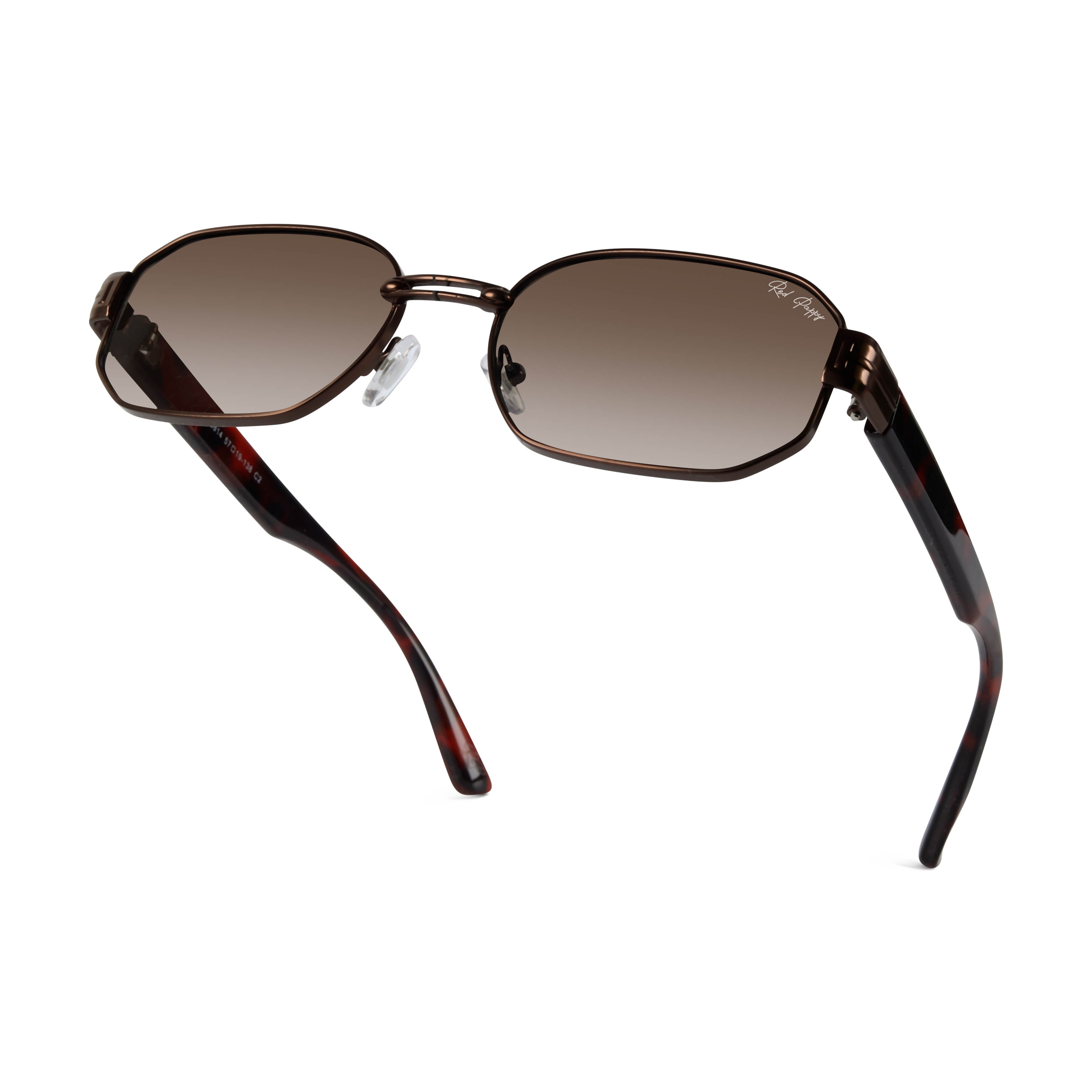 Noctis Brown Rectangle Sunglasses