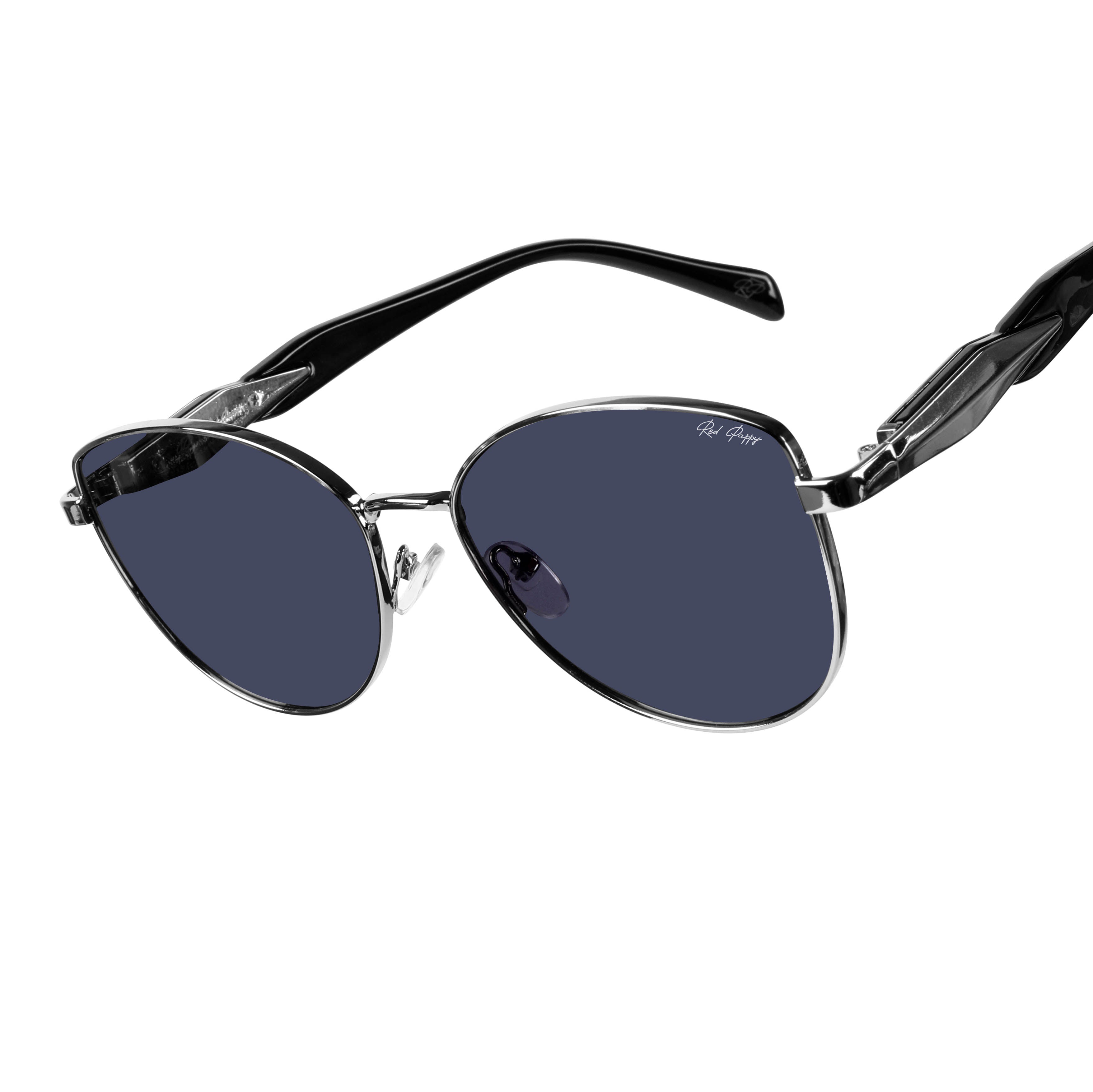 Nyctara Silver Cateye Sunglasses