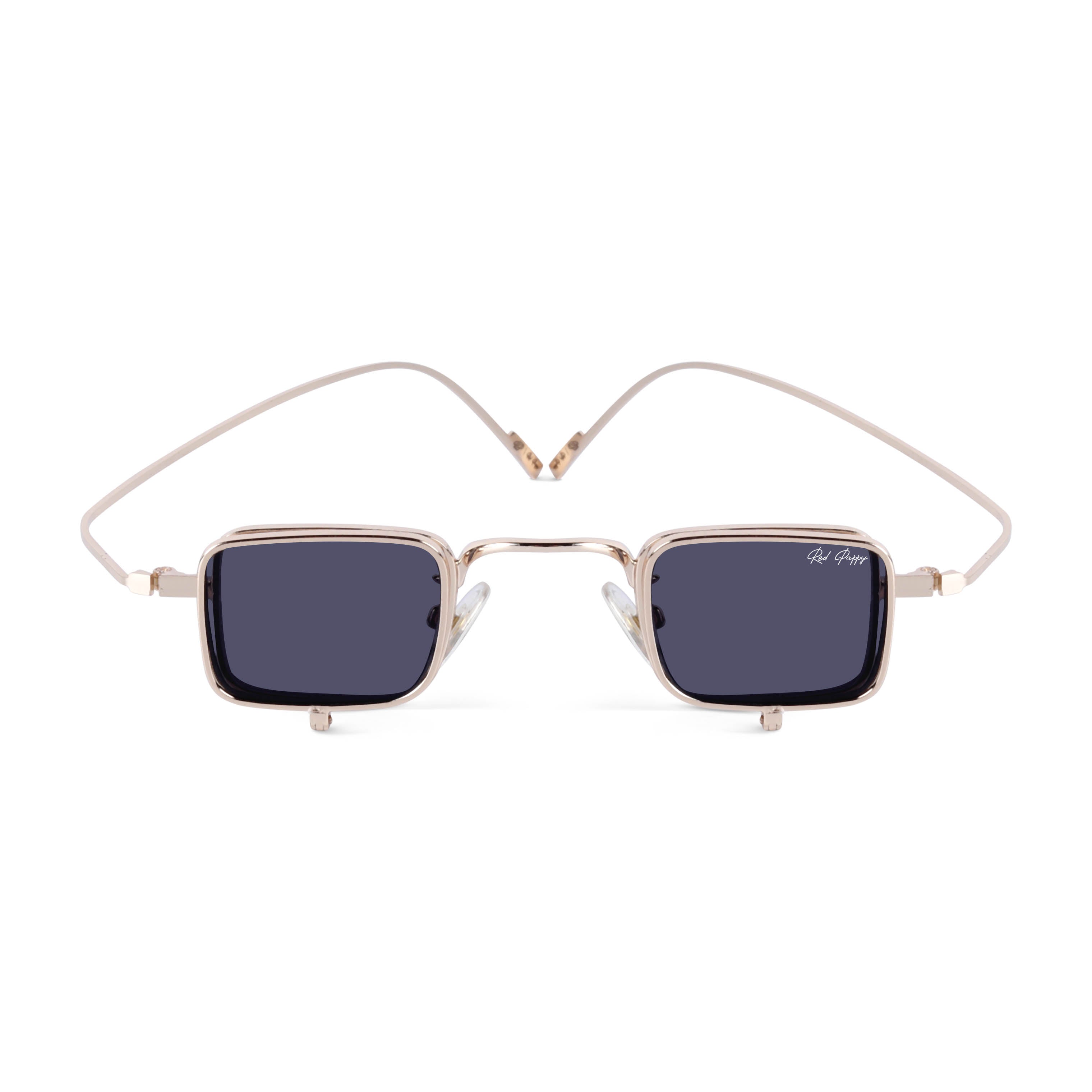 Optivex Black Rectangle Sunglasses