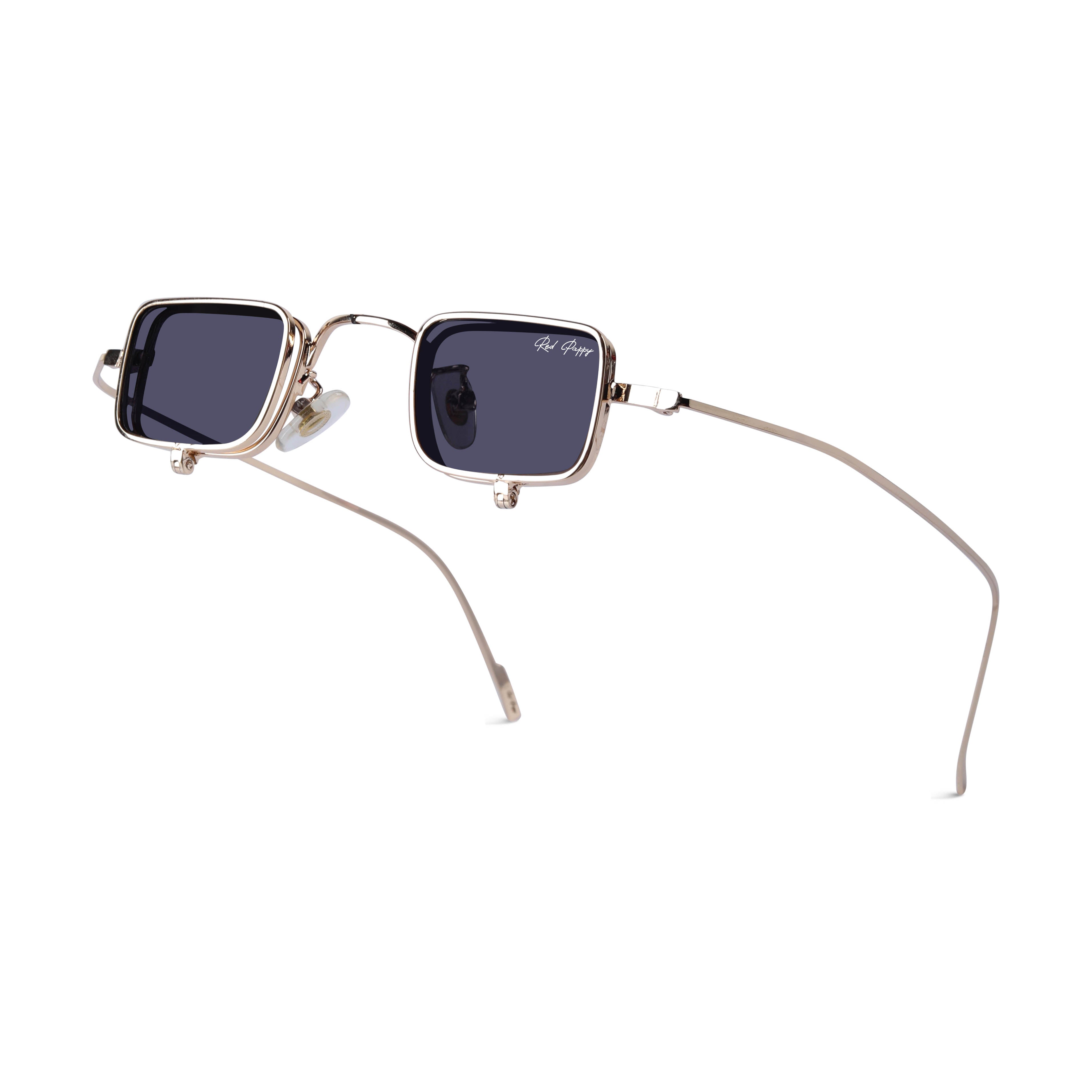 Optivex Black Rectangle Sunglasses