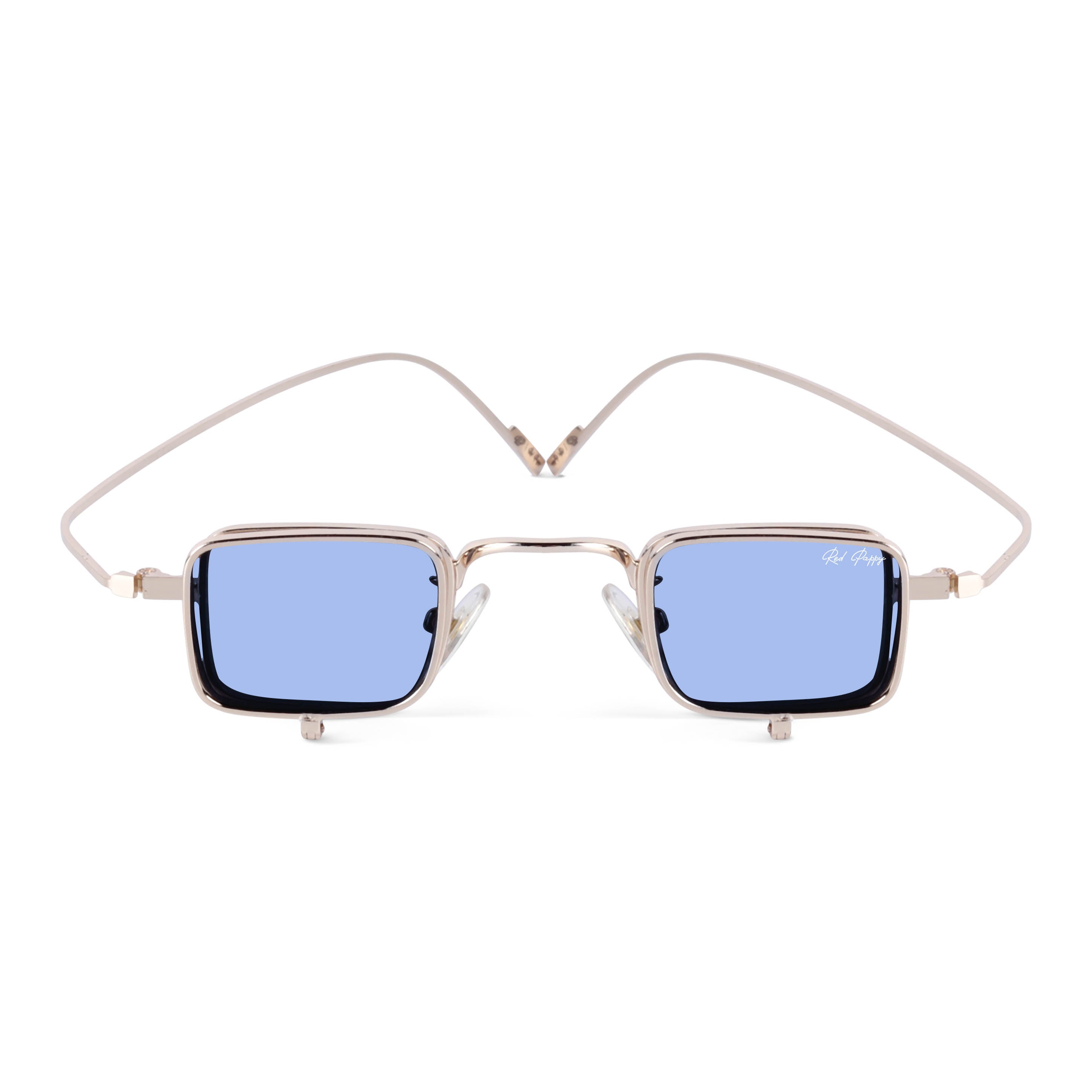 Optivex Blue Rectangle Sunglasses