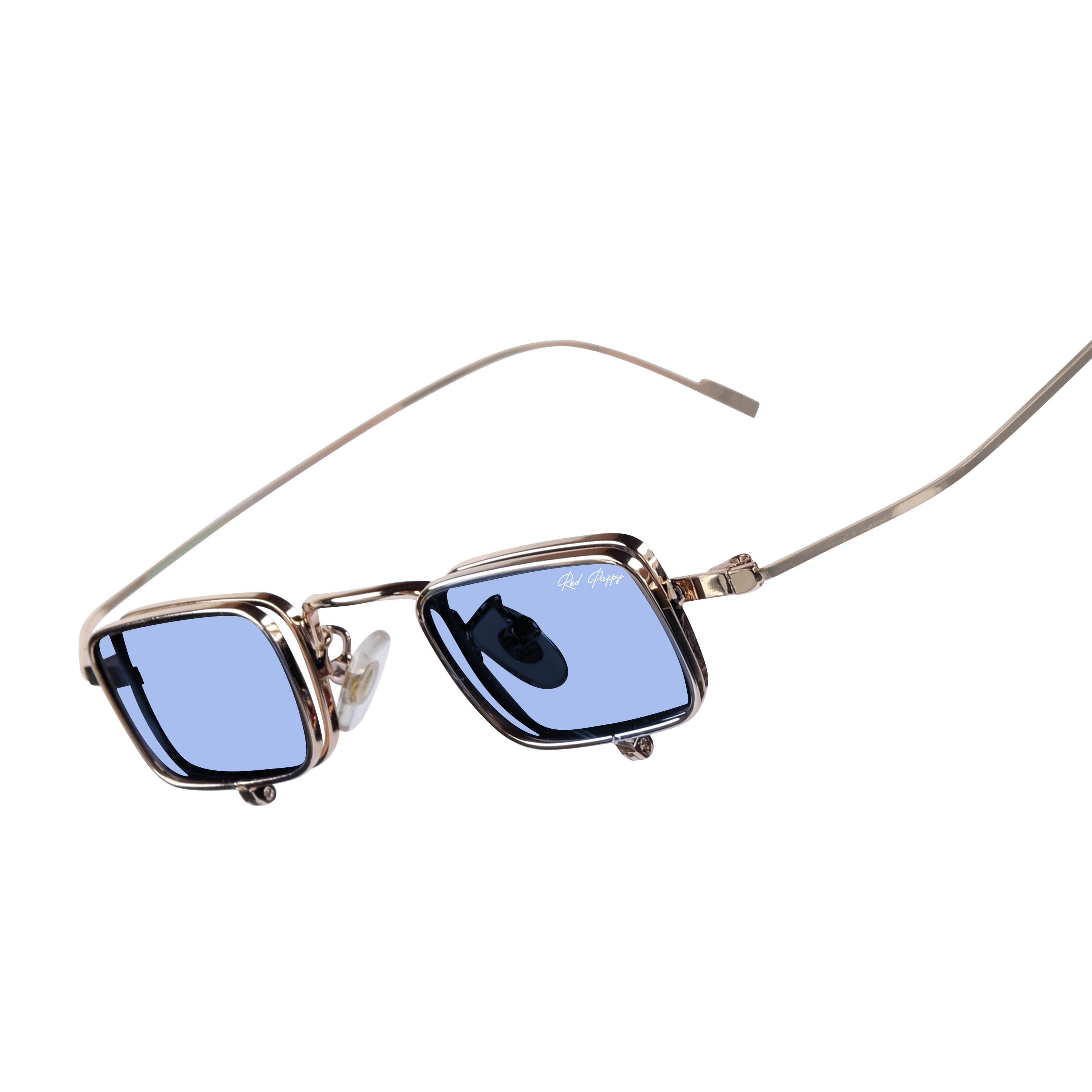 Optivex Blue Rectangle Sunglasses