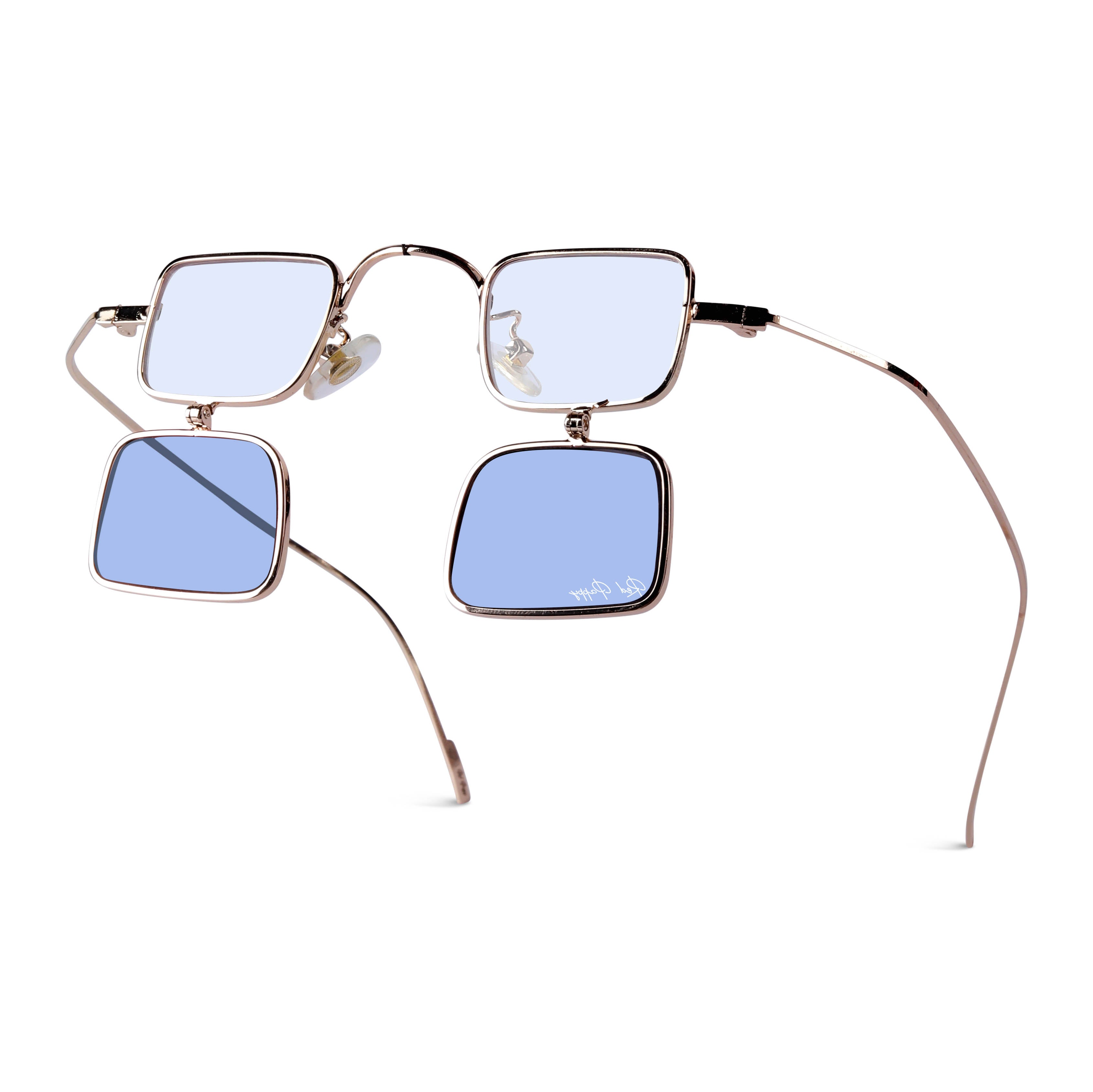 Optivex Blue Rectangle Sunglasses