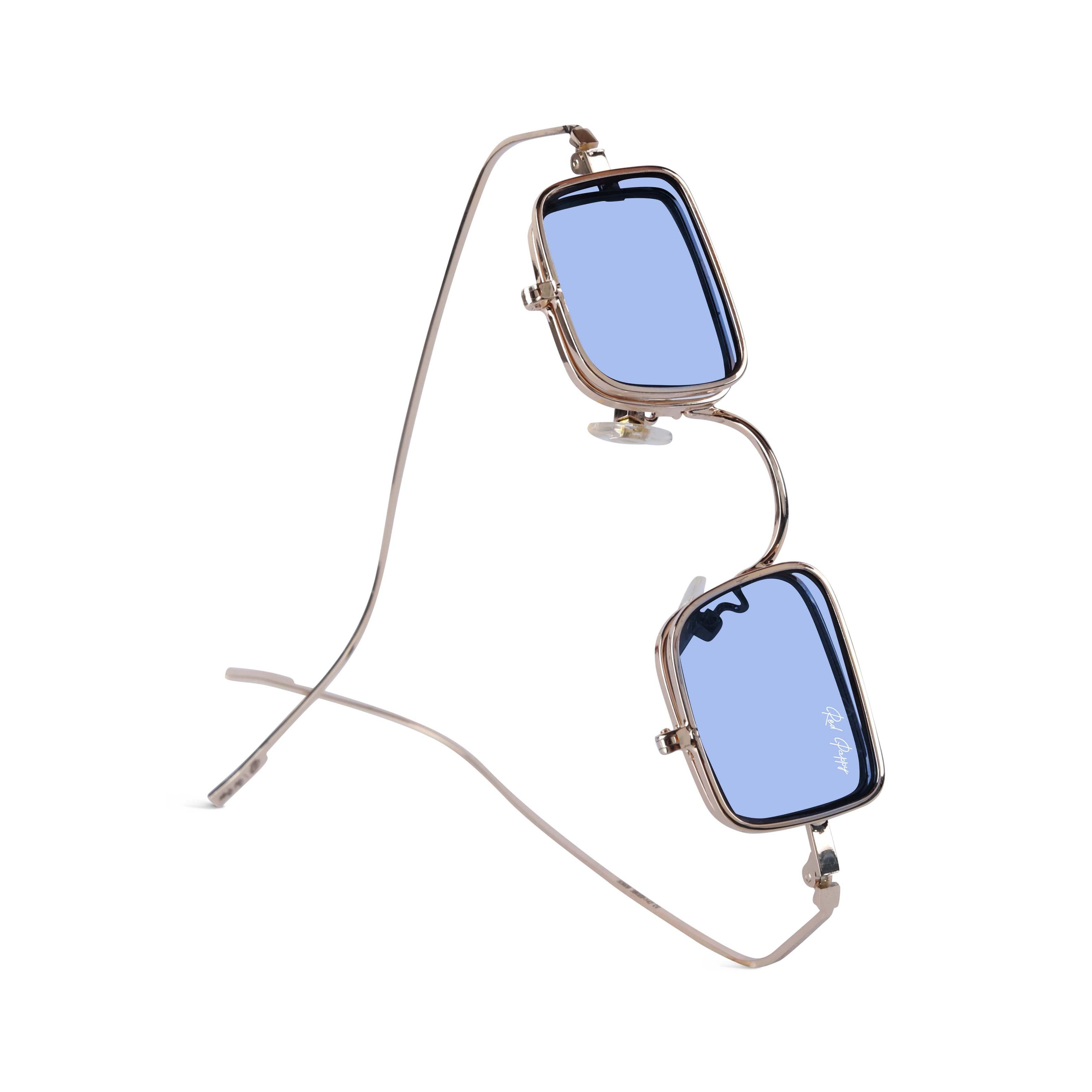 Optivex Blue Rectangle Sunglasses