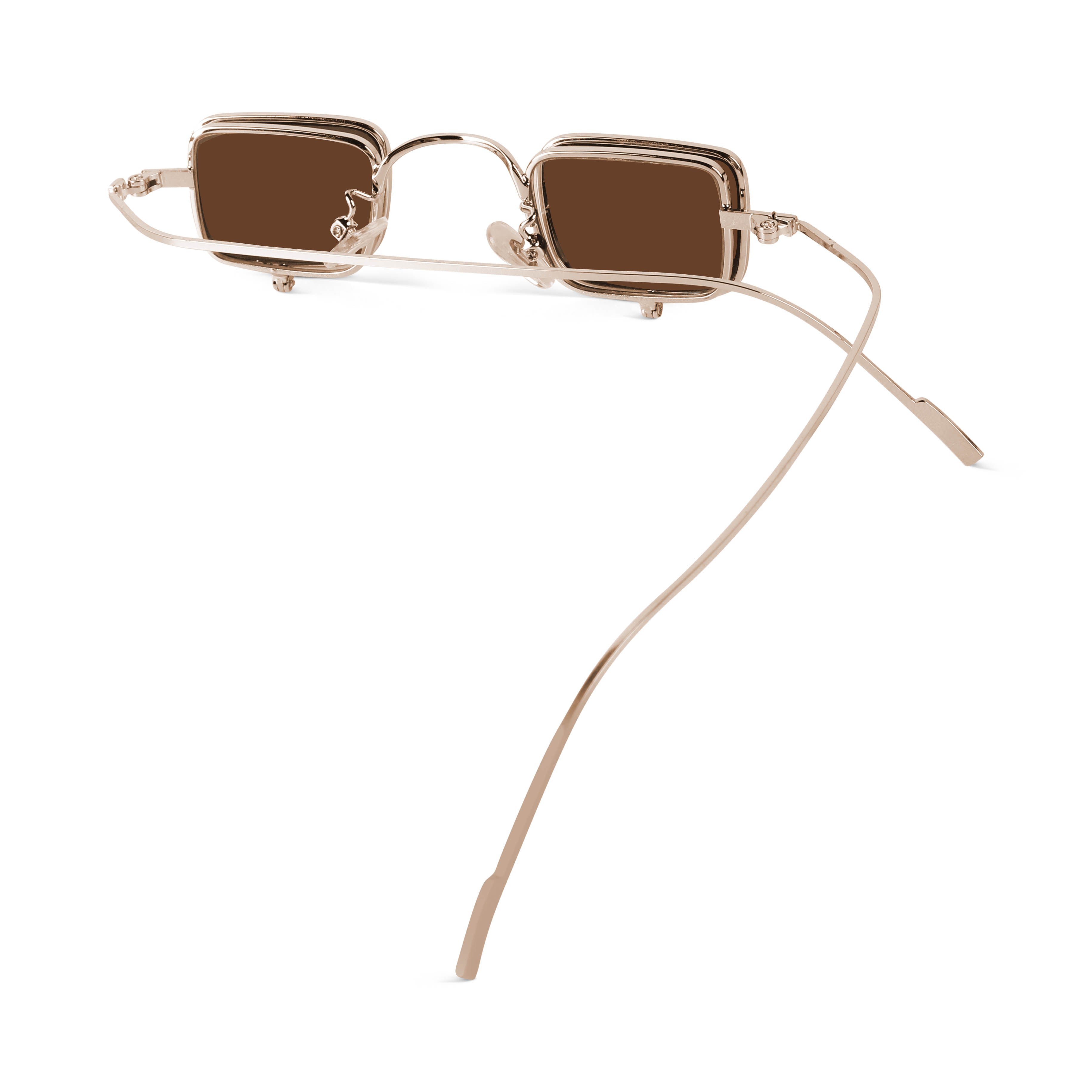 Optivex Brown Rectangle Sunglasses