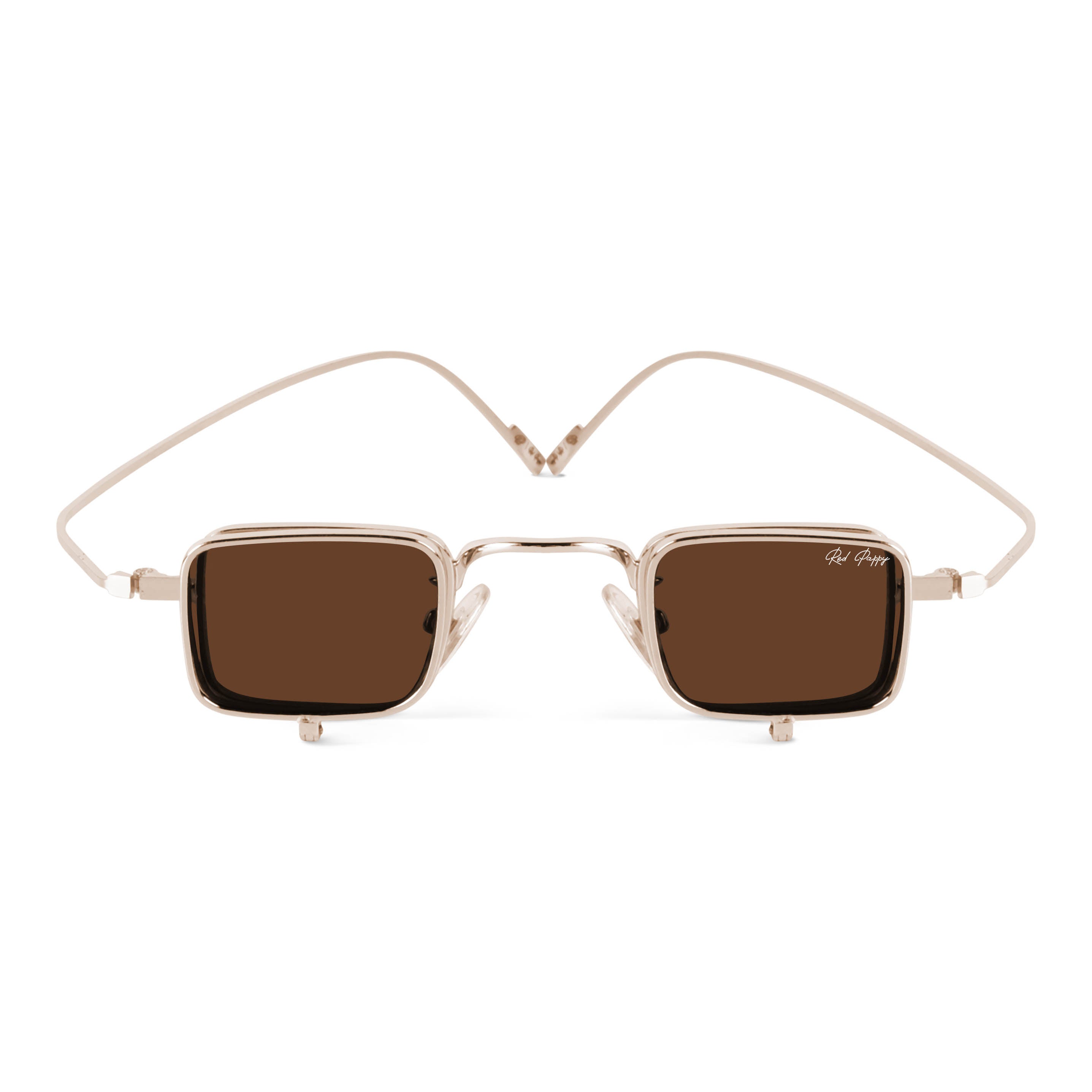 Optivex Brown Rectangle Sunglasses