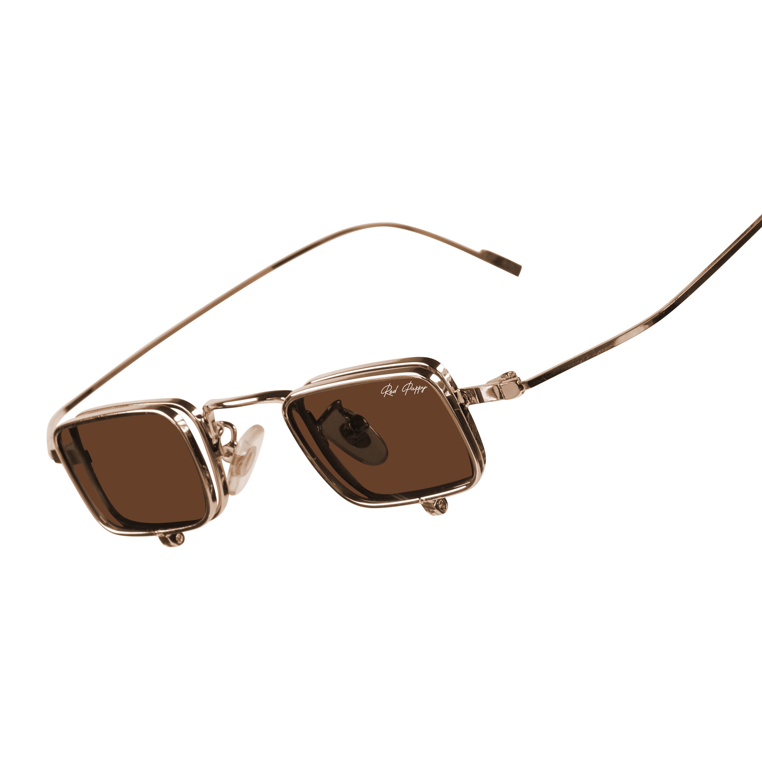 Optivex Brown Rectangle Sunglasses