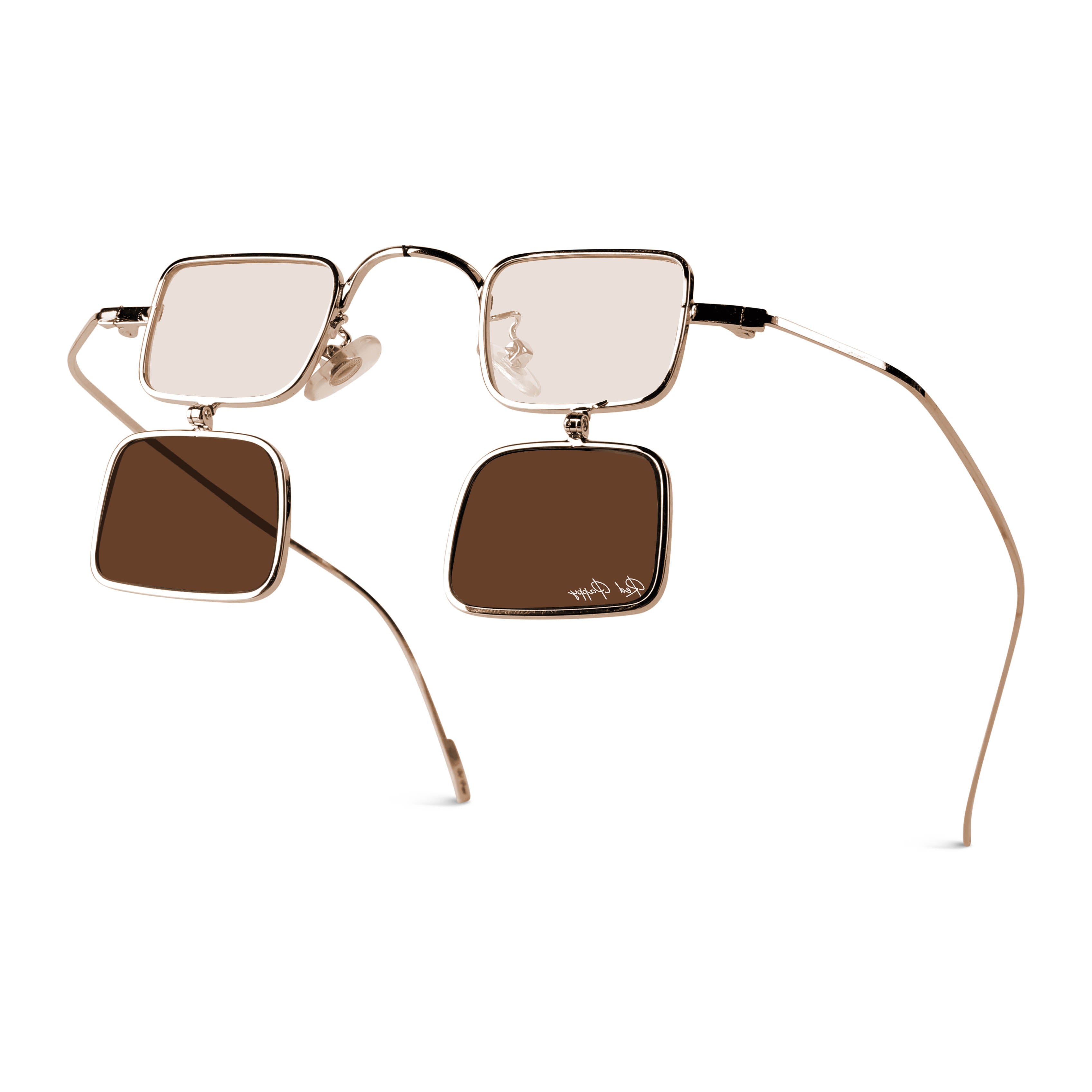 Optivex Brown Rectangle Sunglasses