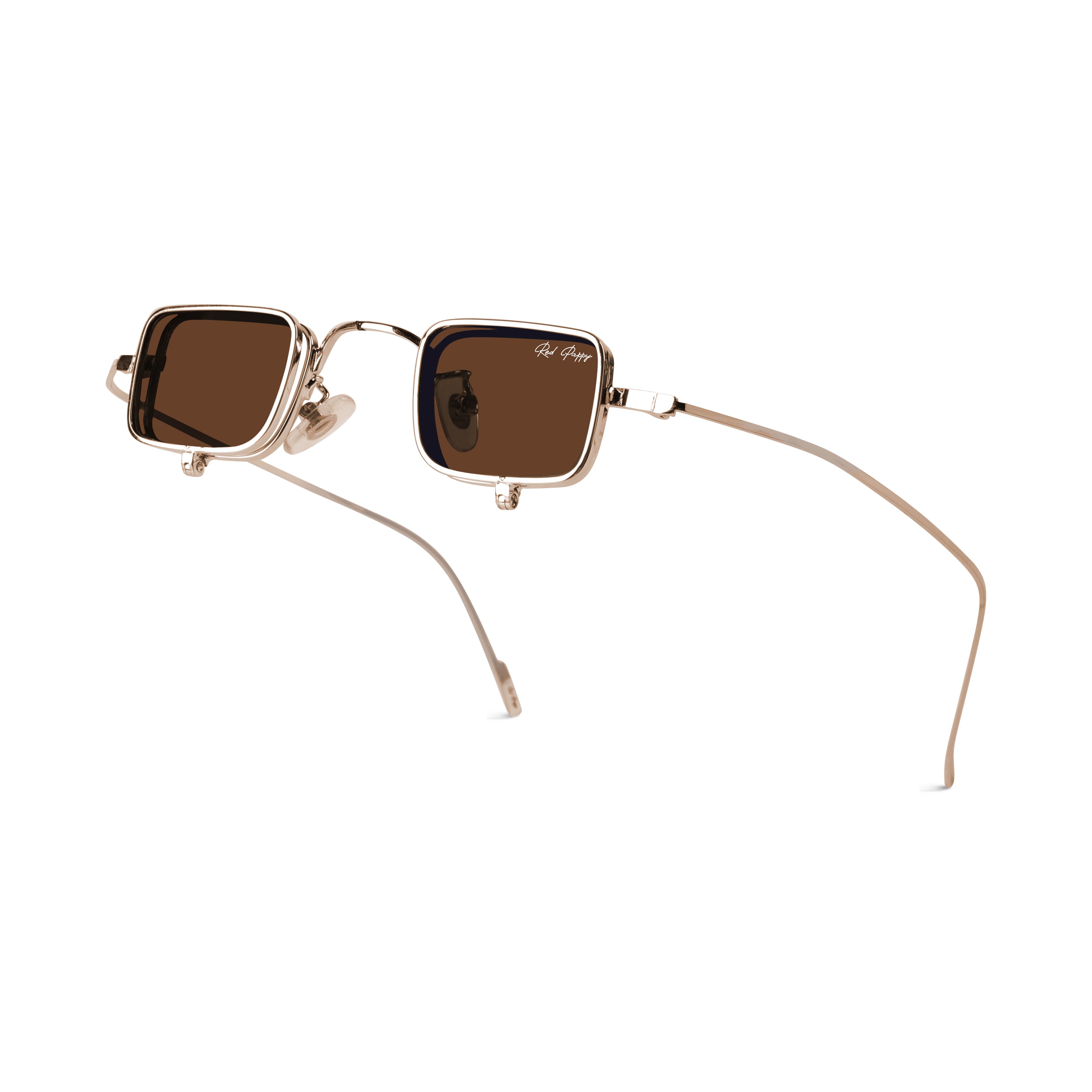 Optivex Brown Rectangle Sunglasses