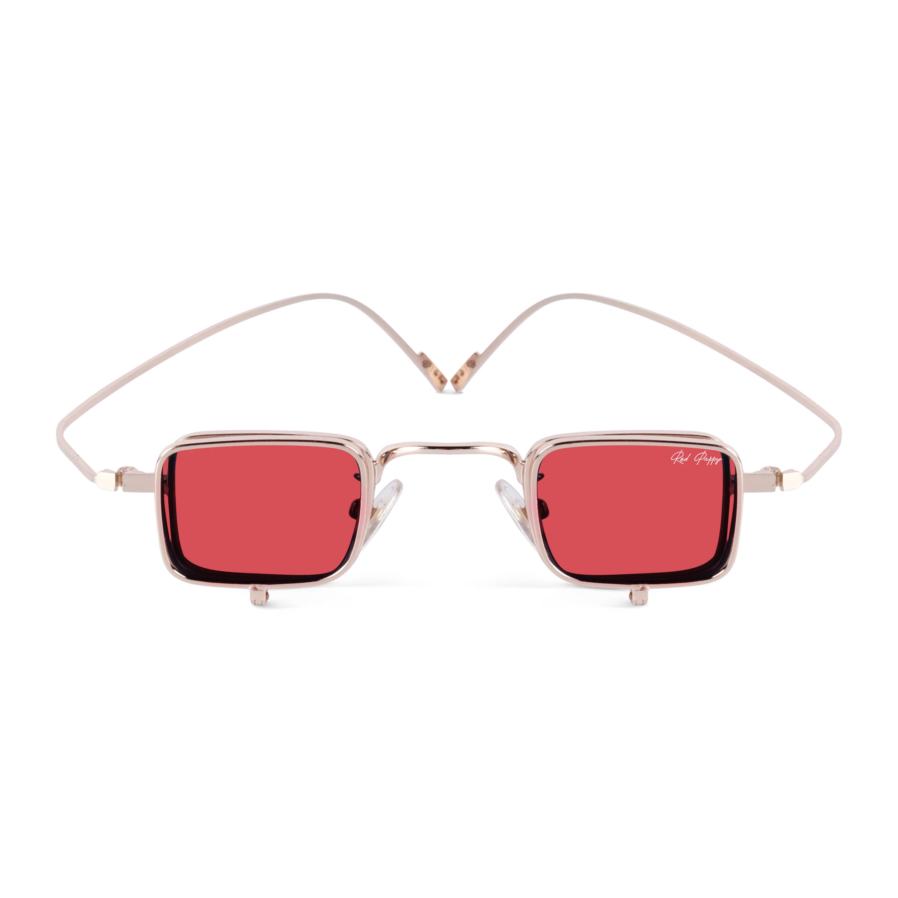 Optivex Red Rectangle Sunglasses