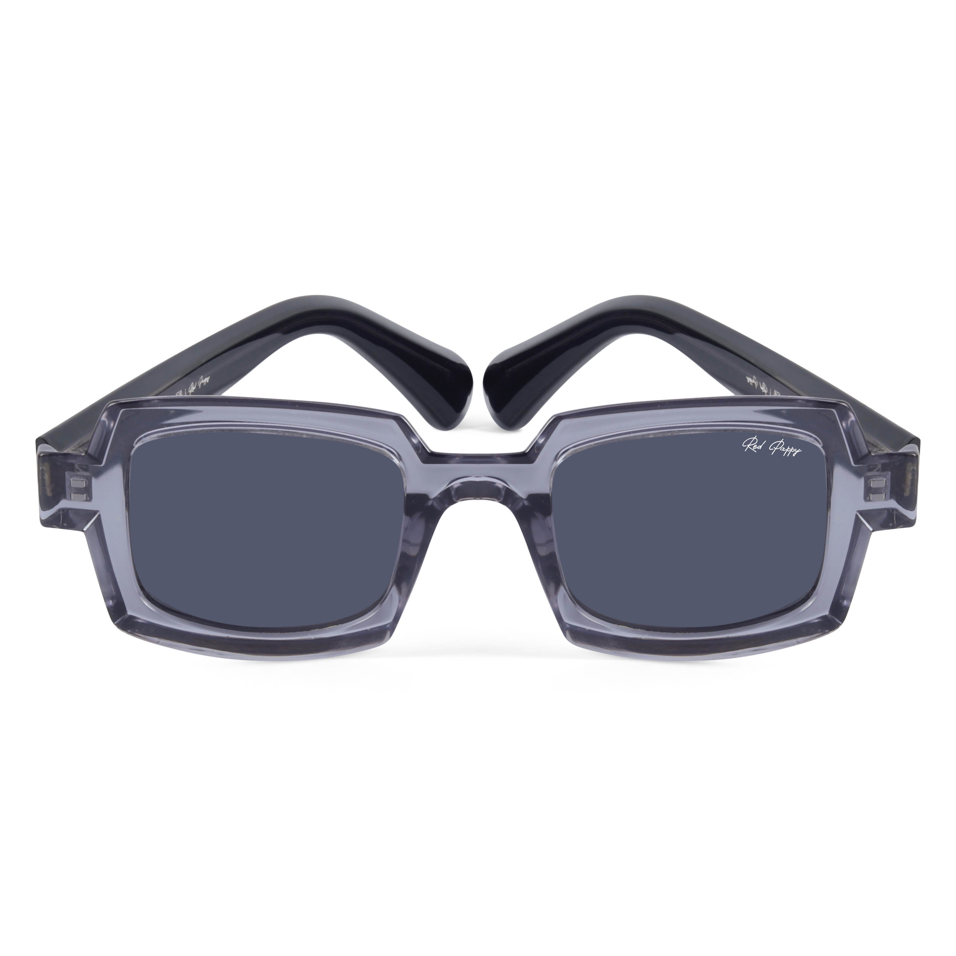 Posh Grey Polarized Rectangle Sunglasses