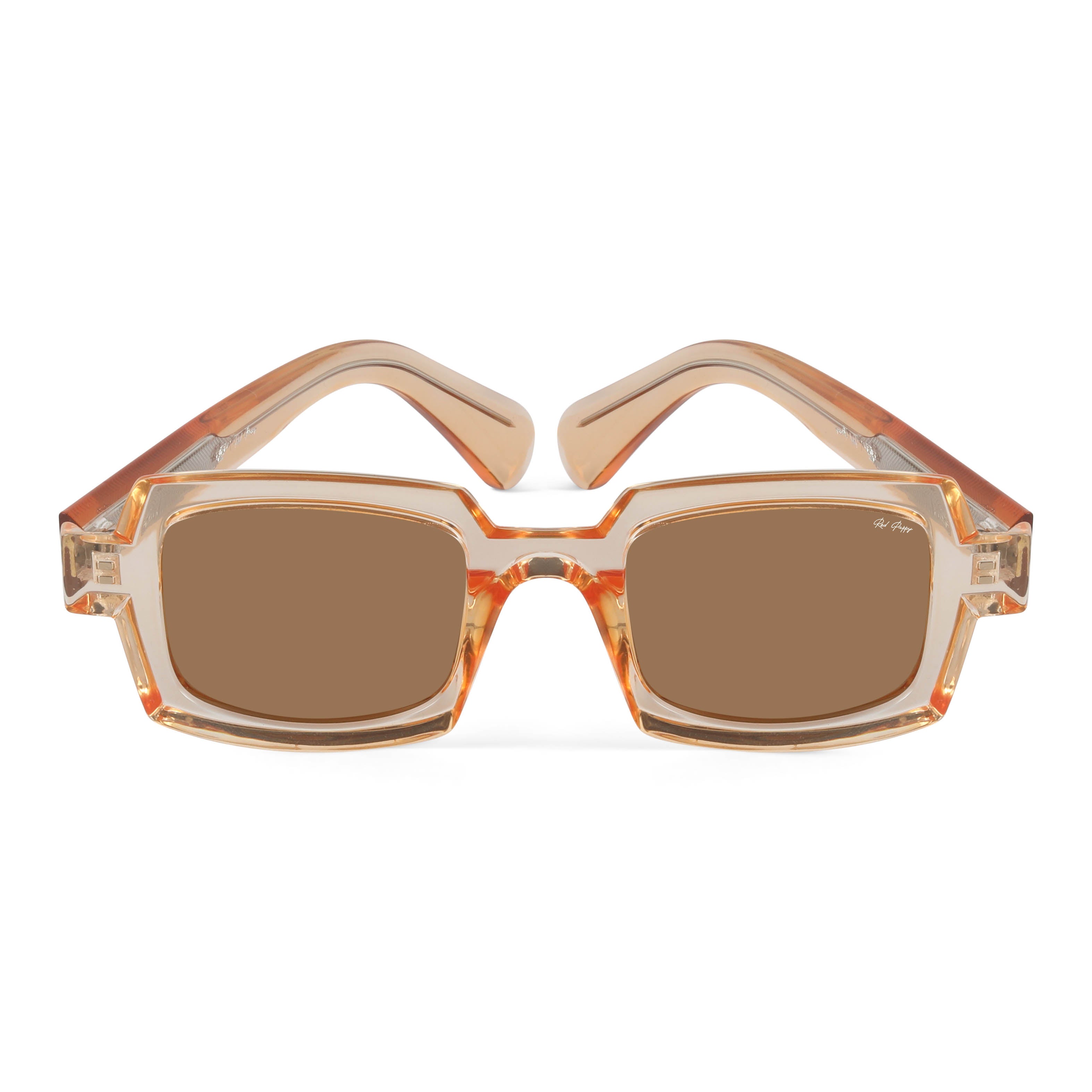 Posh Orange Polarized Rectangle Sunglasses