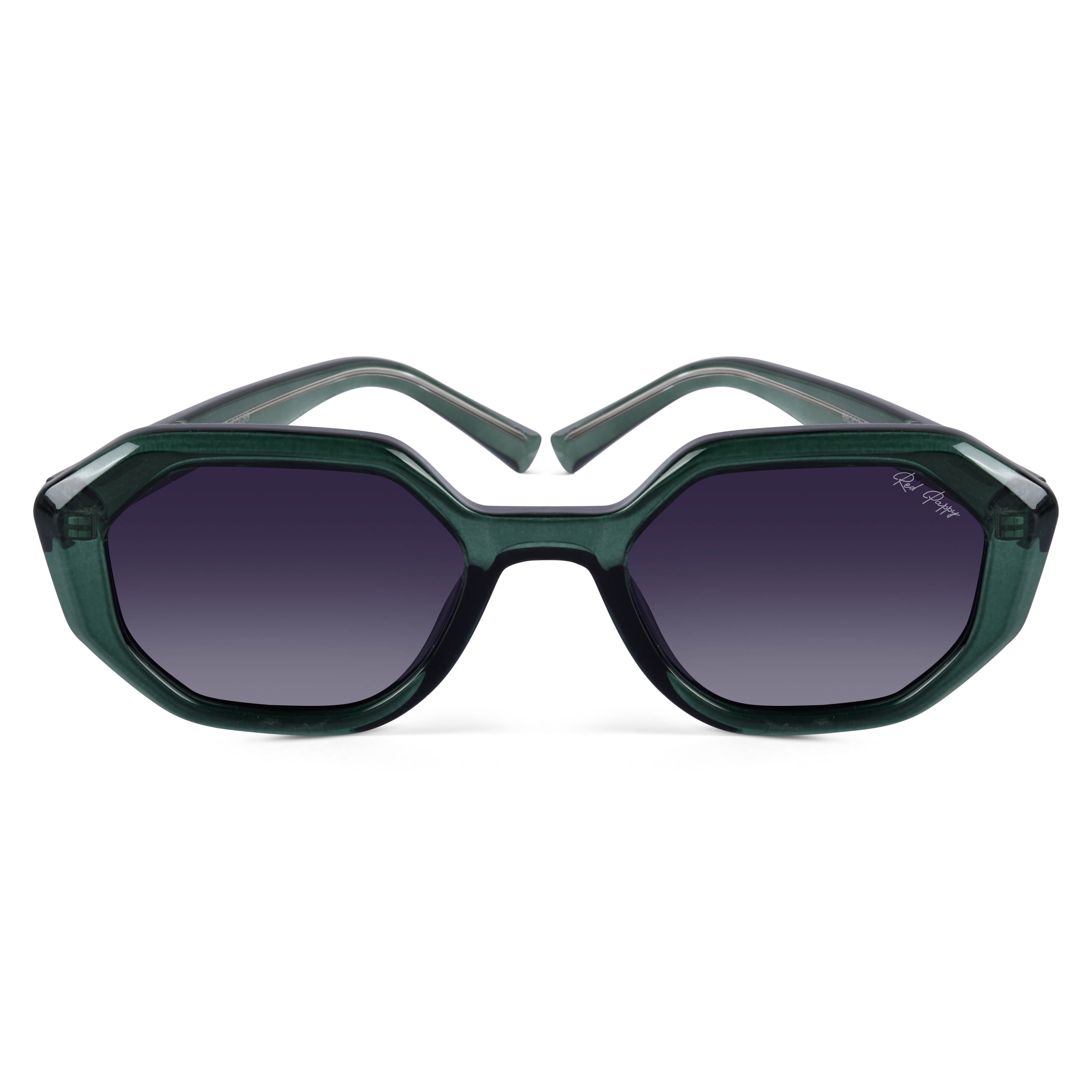 Rayvex Purple Polarized Hexagonal Sunglasses