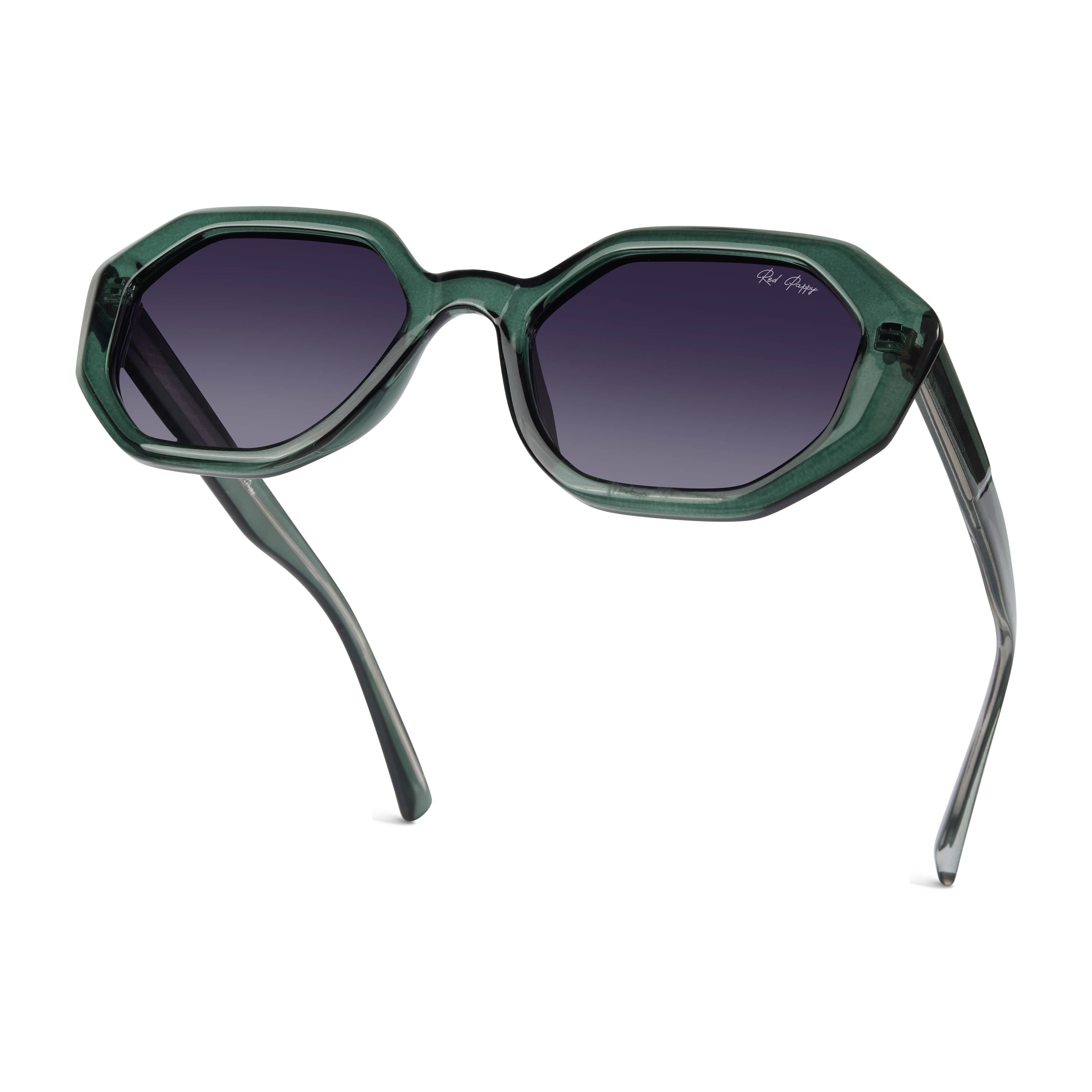 Rayvex Purple Polarized Hexagonal Sunglasses