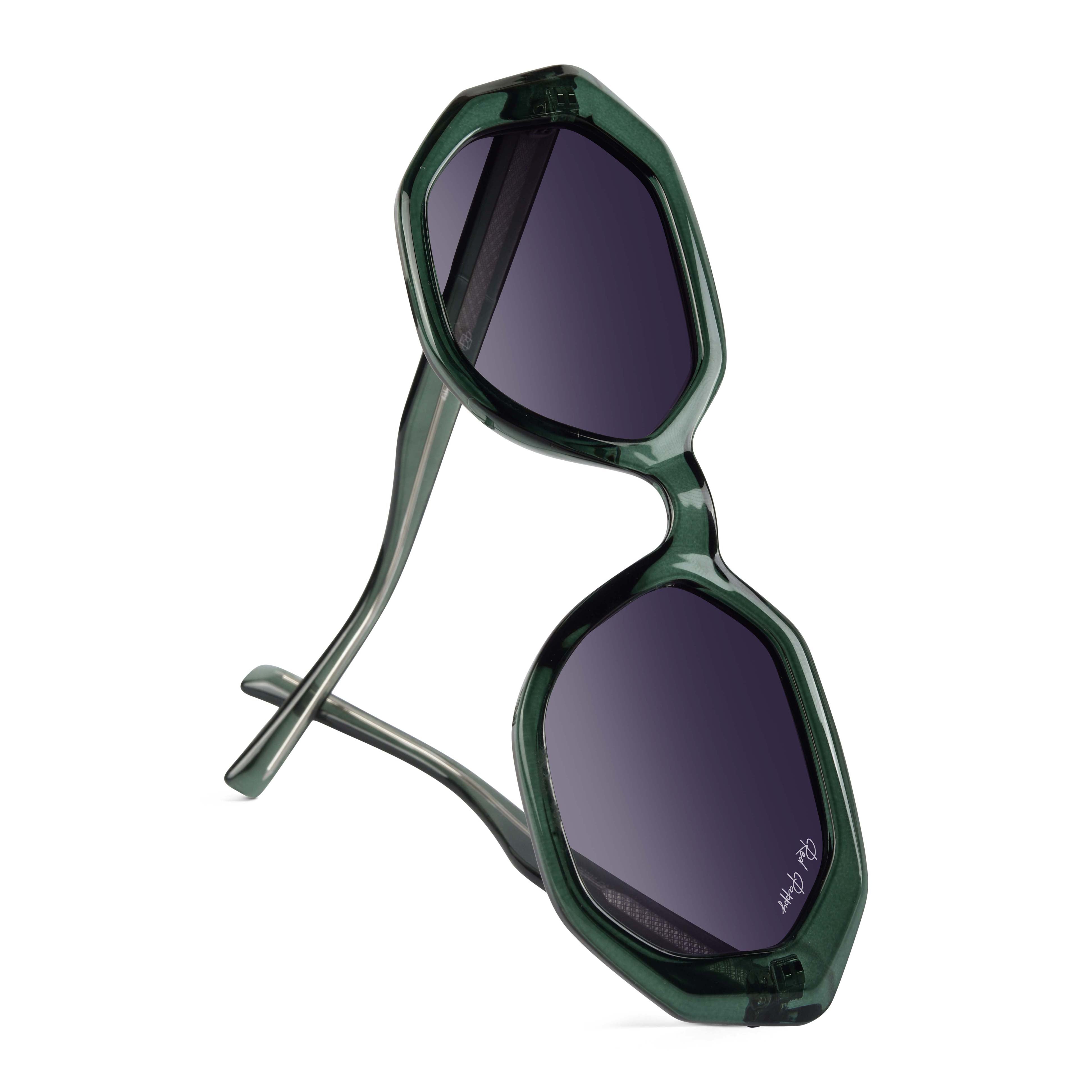 Rayvex Purple Polarized Hexagonal Sunglasses