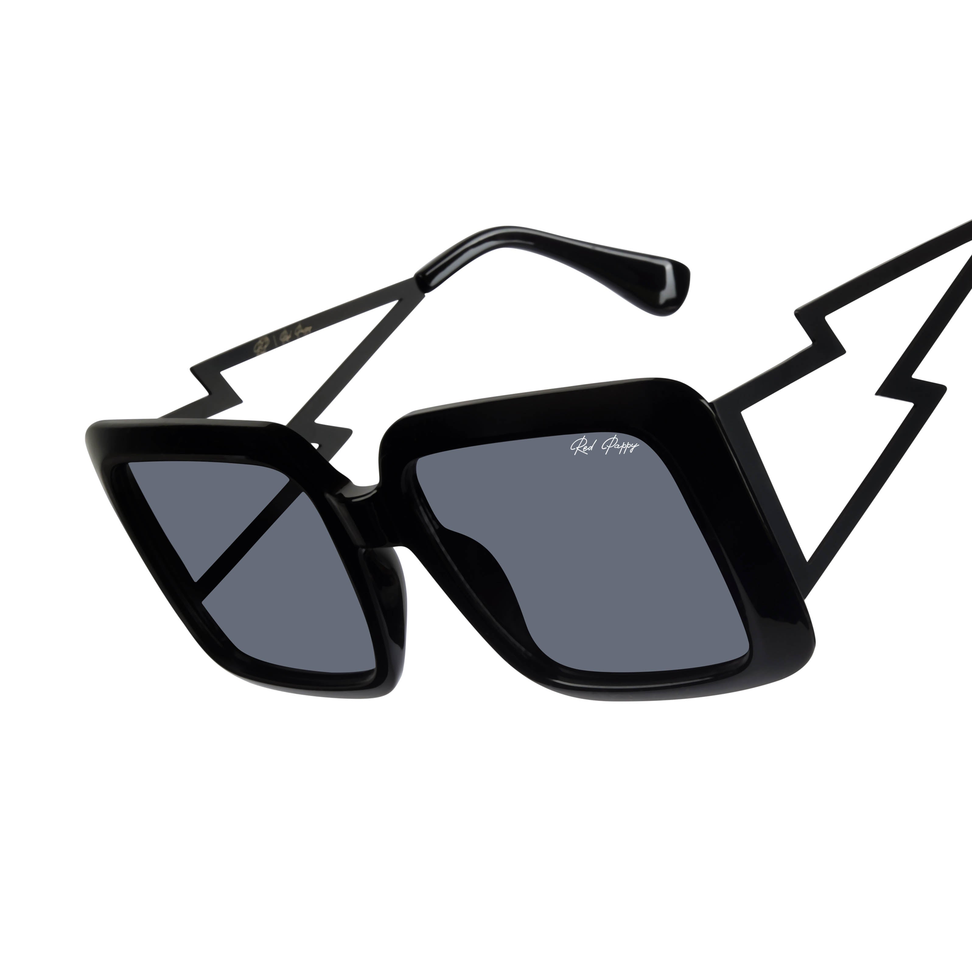 Rayvora Black Oversized Sunglasses