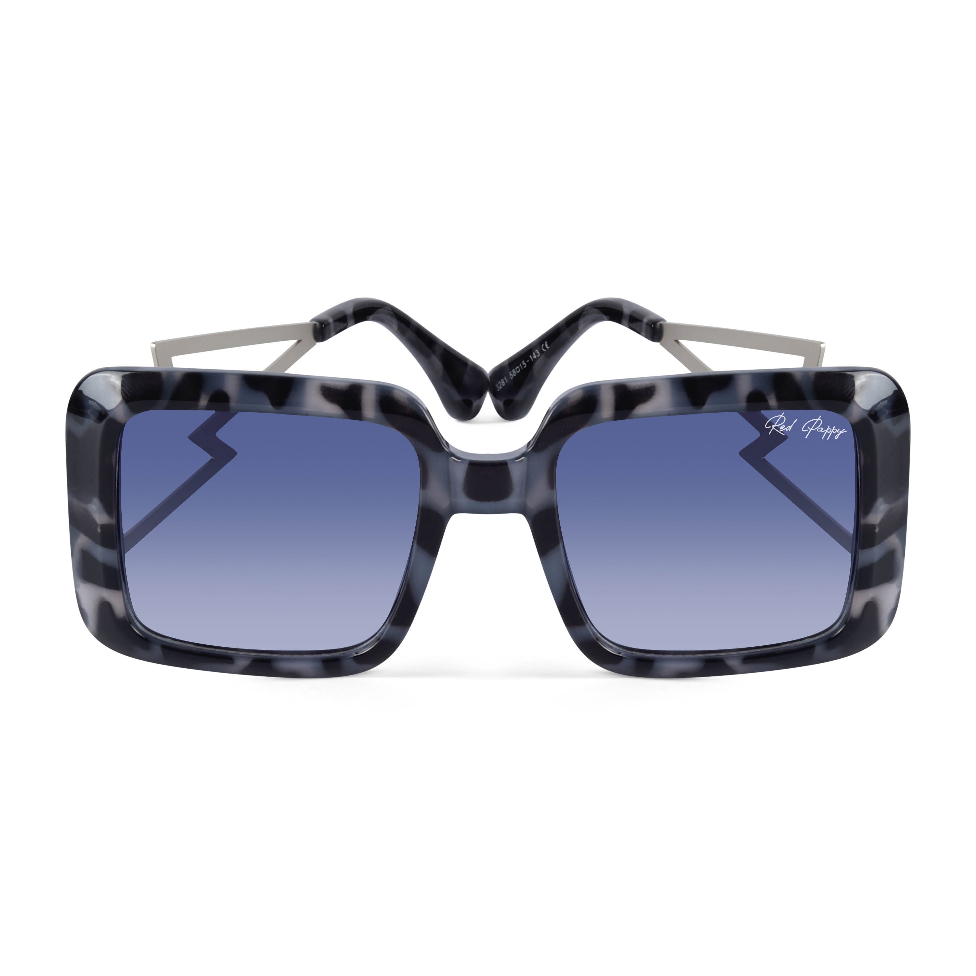 Rayvora Blue Oversized Sunglasses