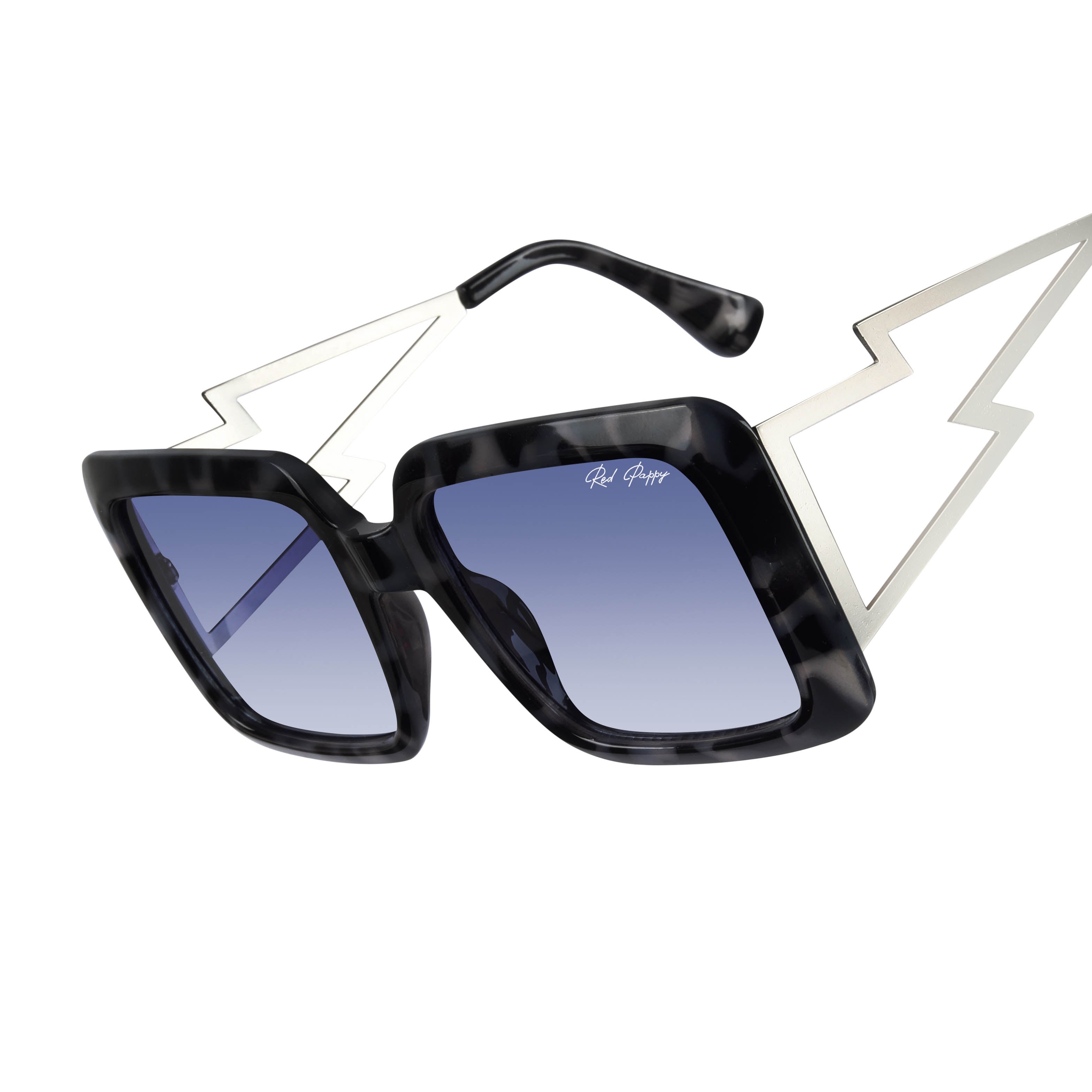 Rayvora Blue Oversized Sunglasses