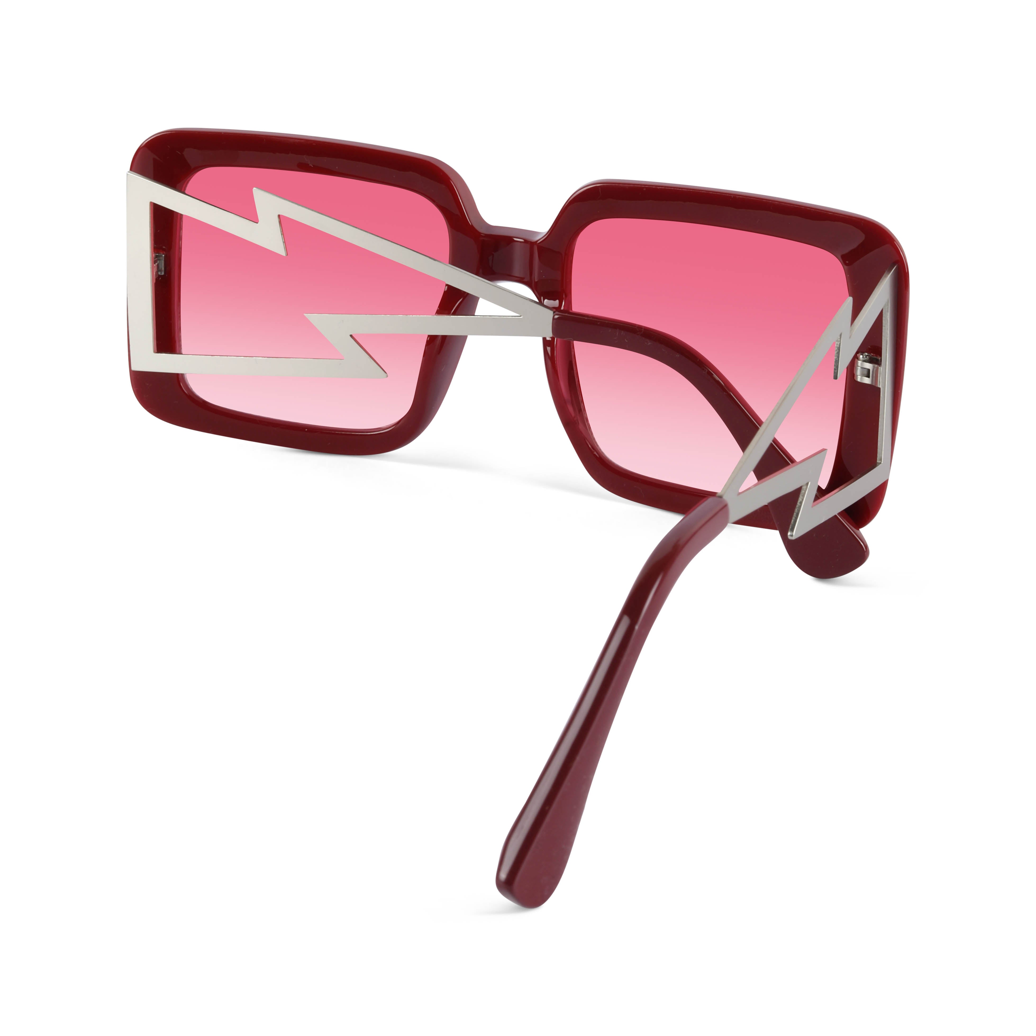 Rayvora Red Oversized Sunglasses