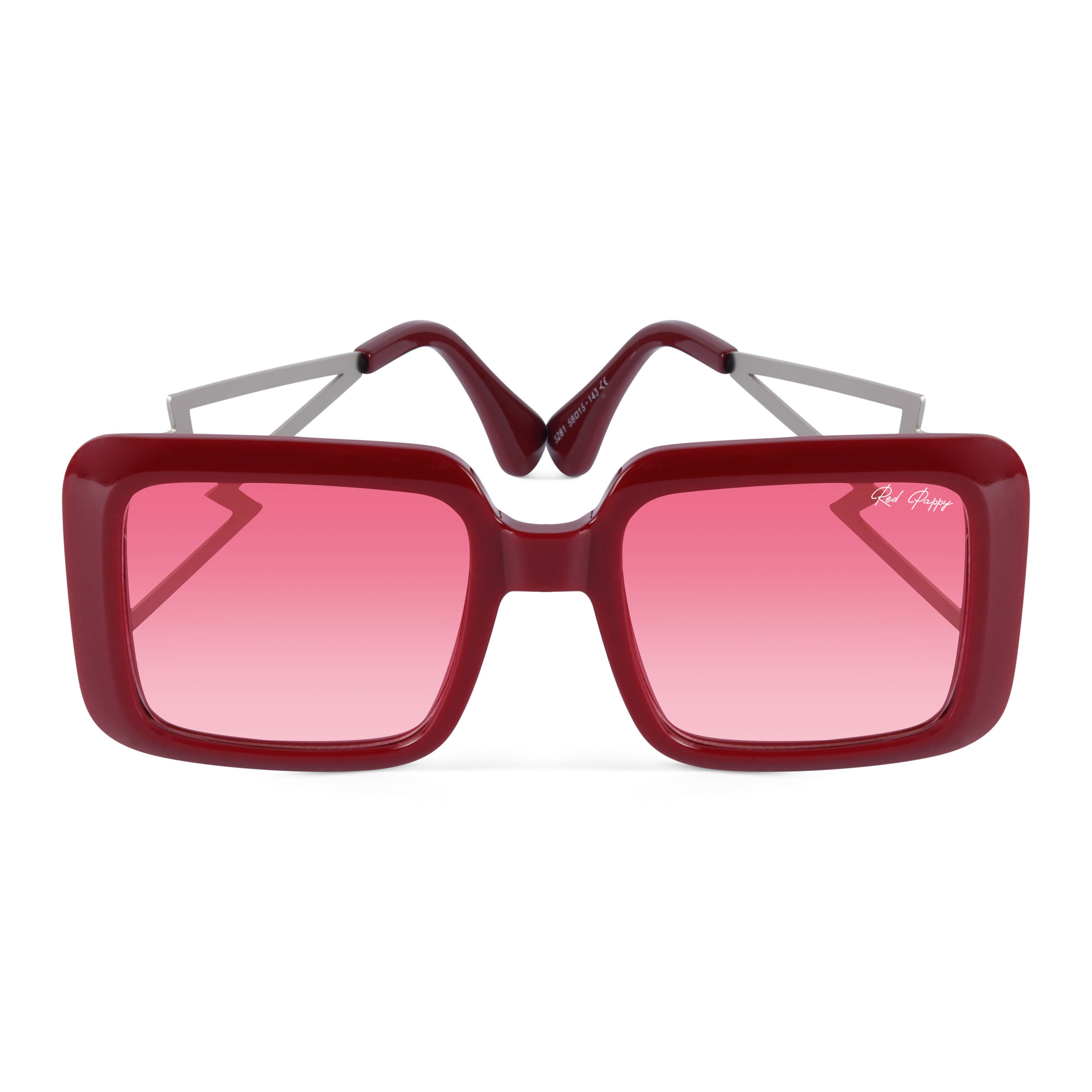 Rayvora Red Oversized Sunglasses