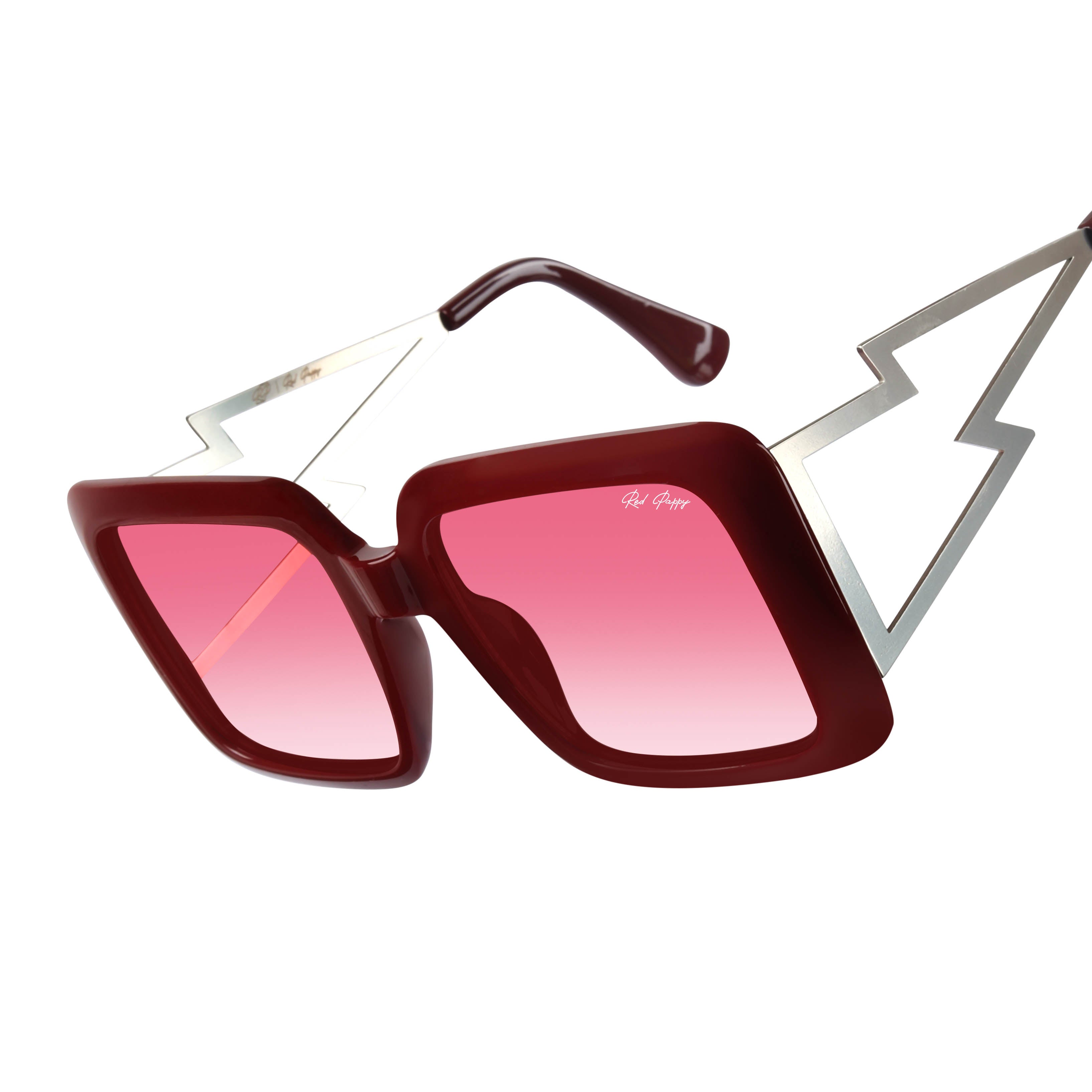 Rayvora Red Oversized Sunglasses