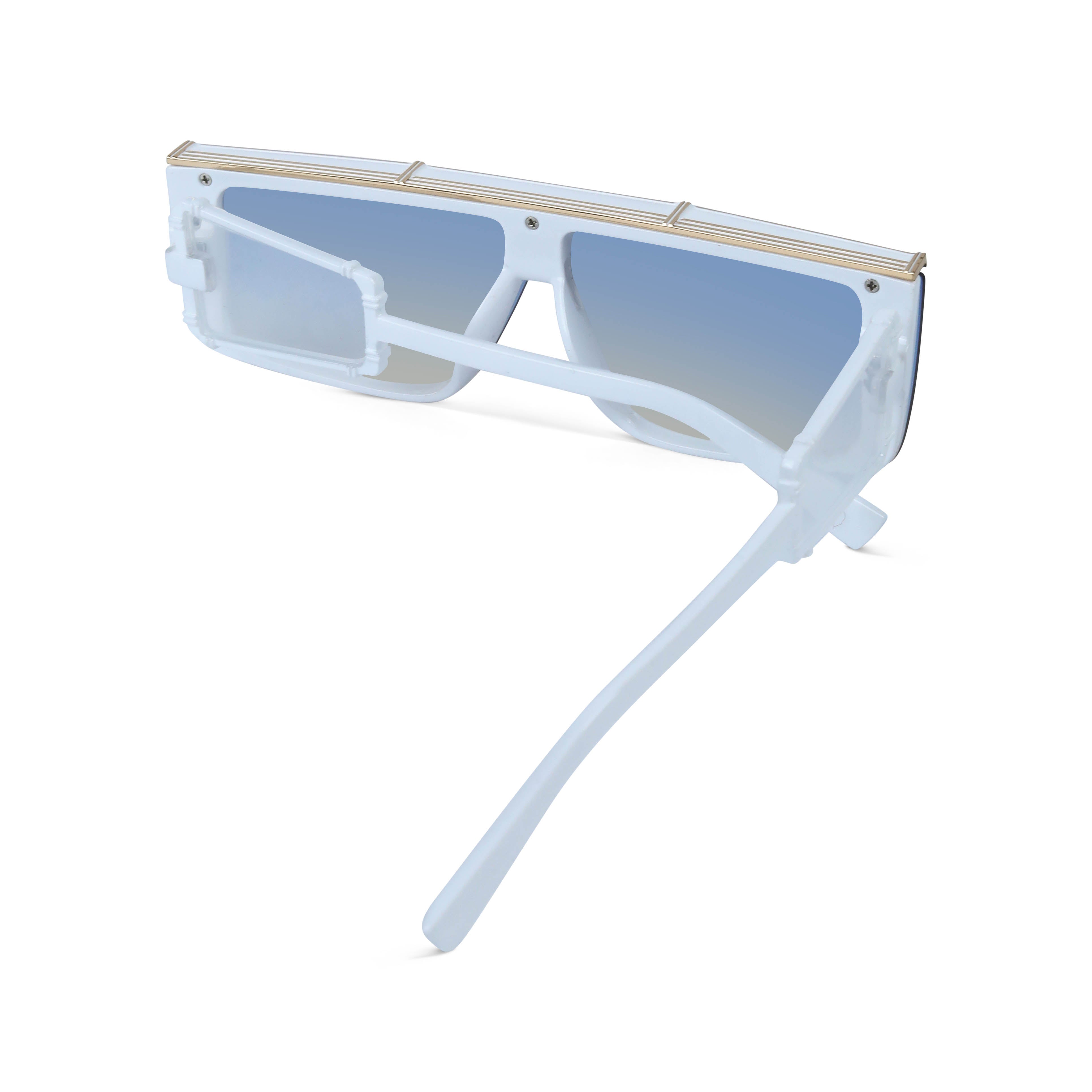 Riff Blue Rectangle Sunglasses