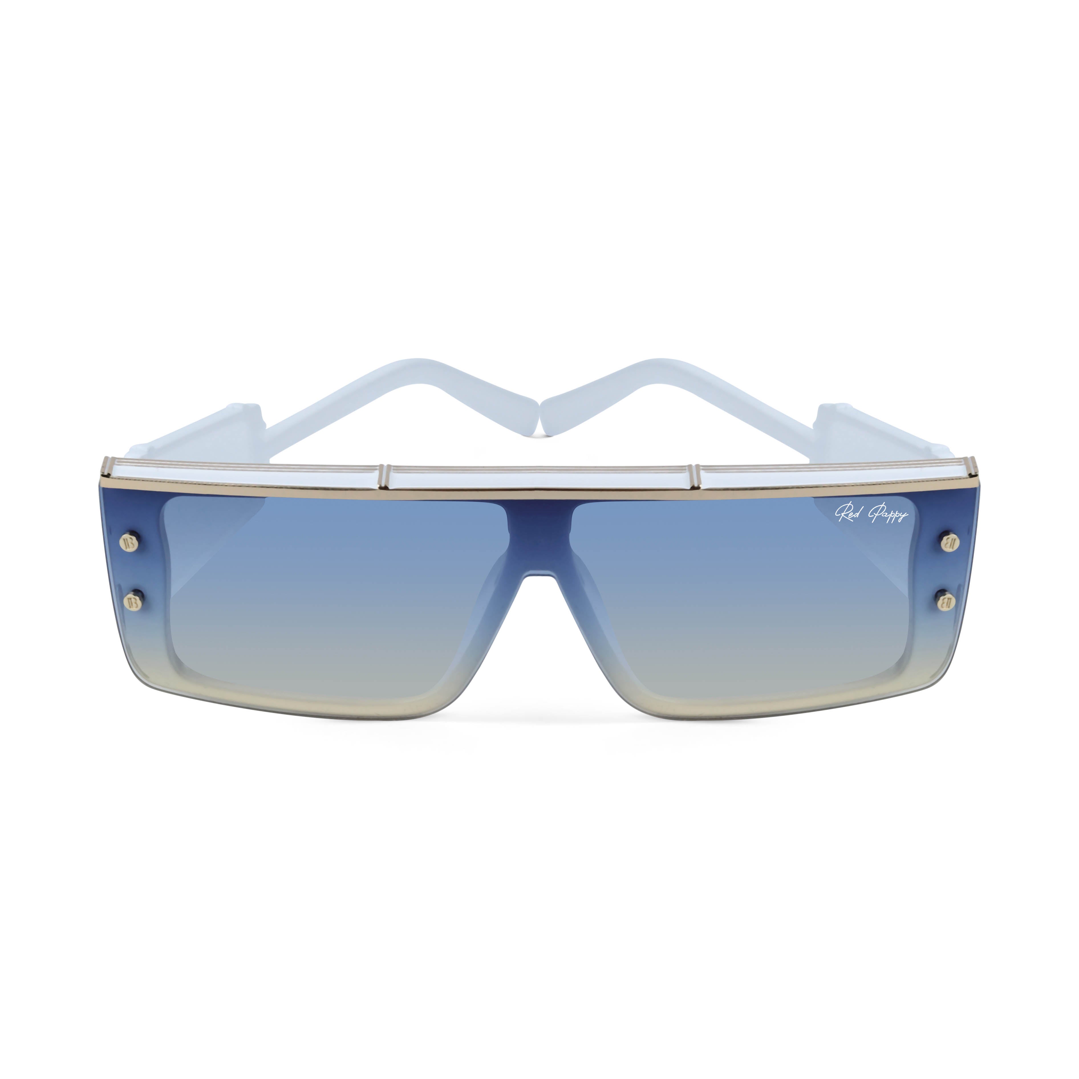 Riff Blue Rectangle Sunglasses