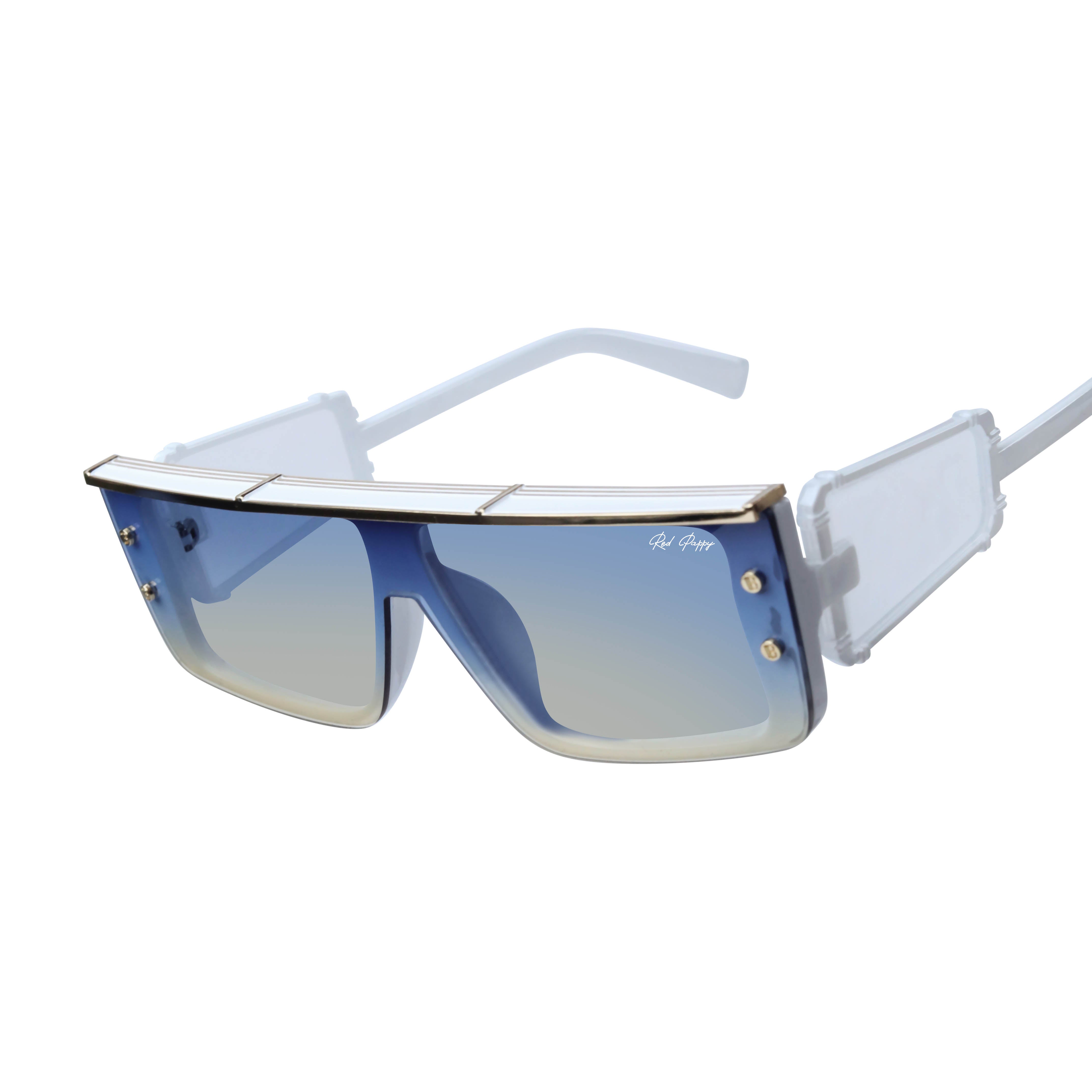 Riff Blue Rectangle Sunglasses