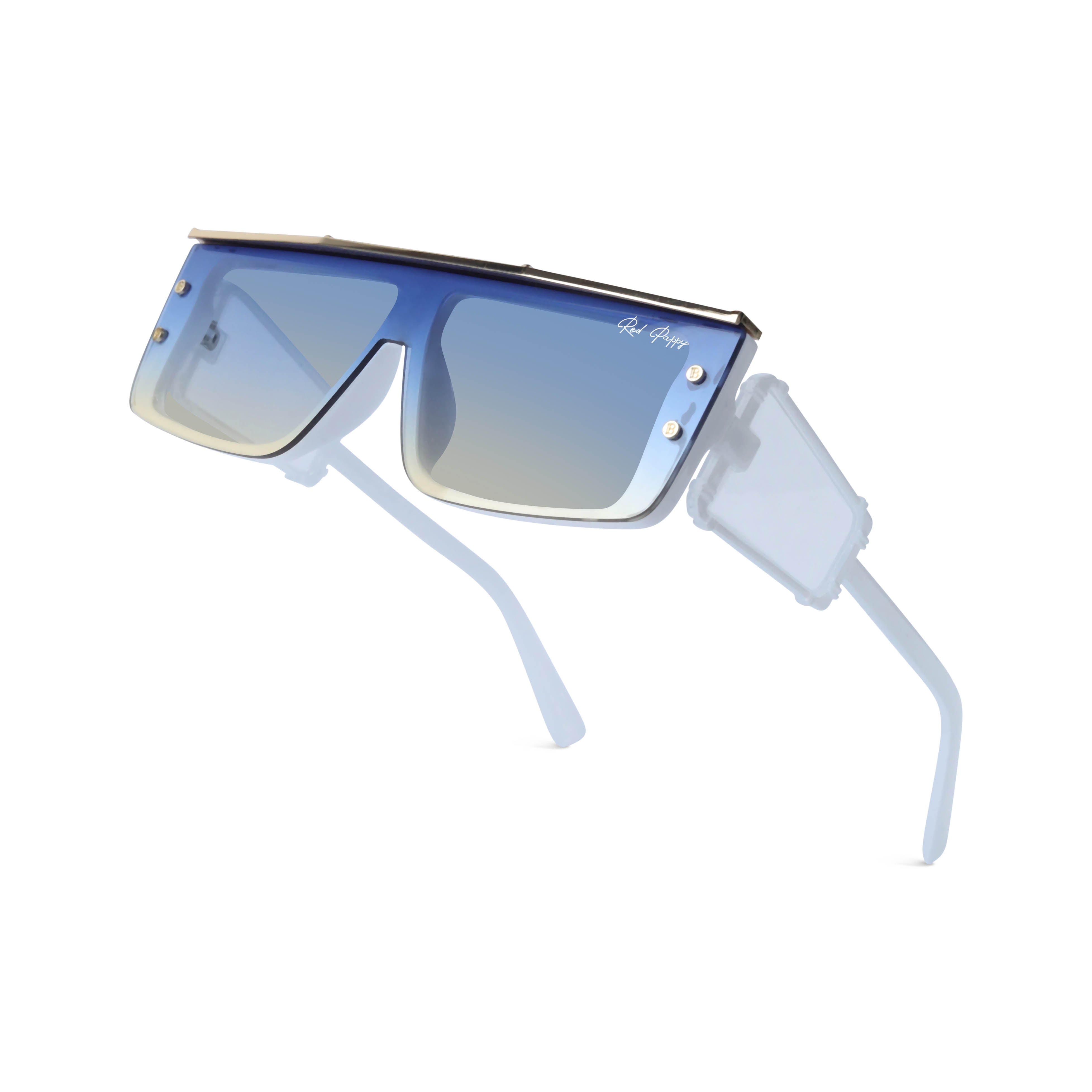 Riff Blue Rectangle Sunglasses