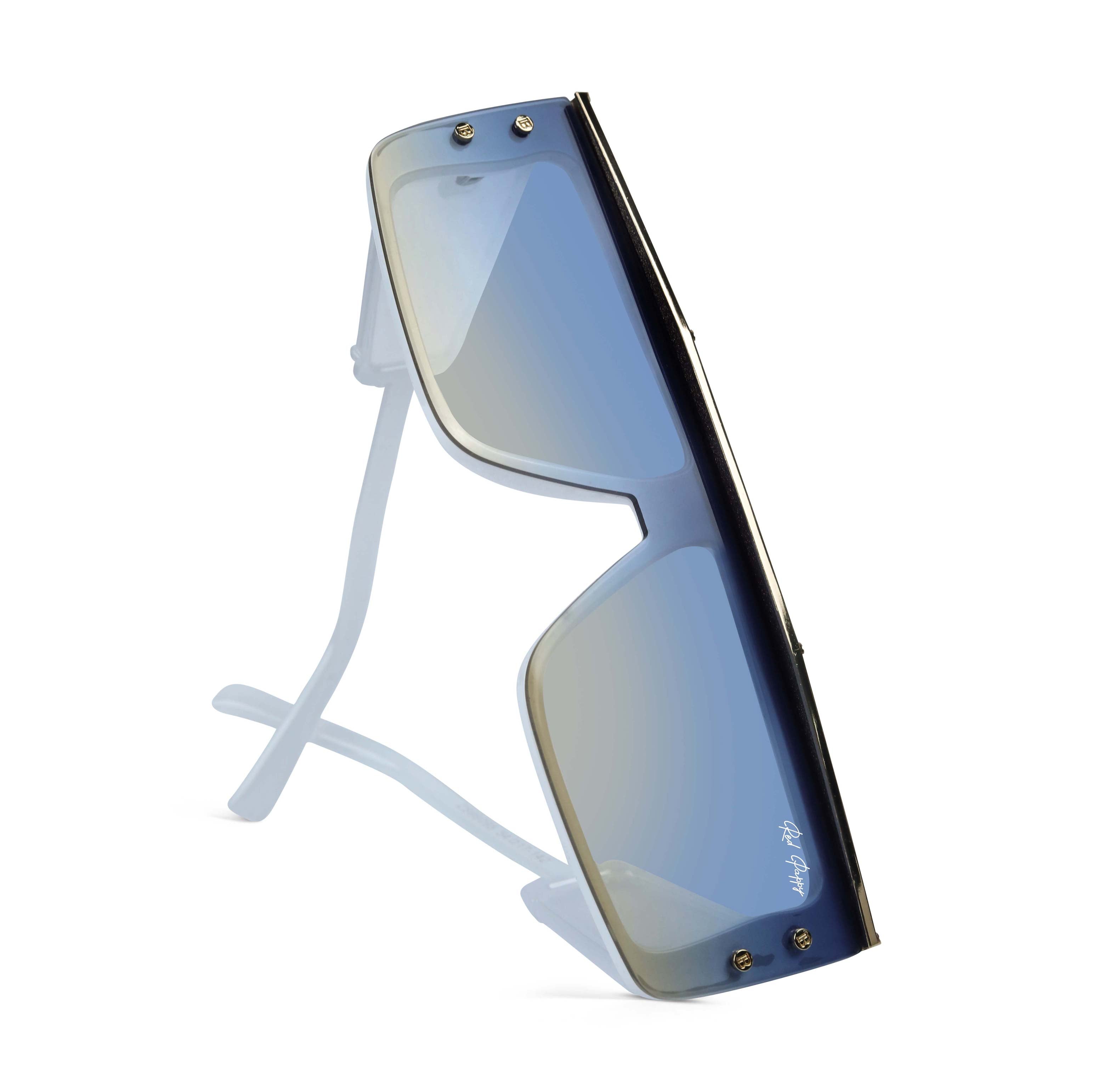 Riff Blue Rectangle Sunglasses