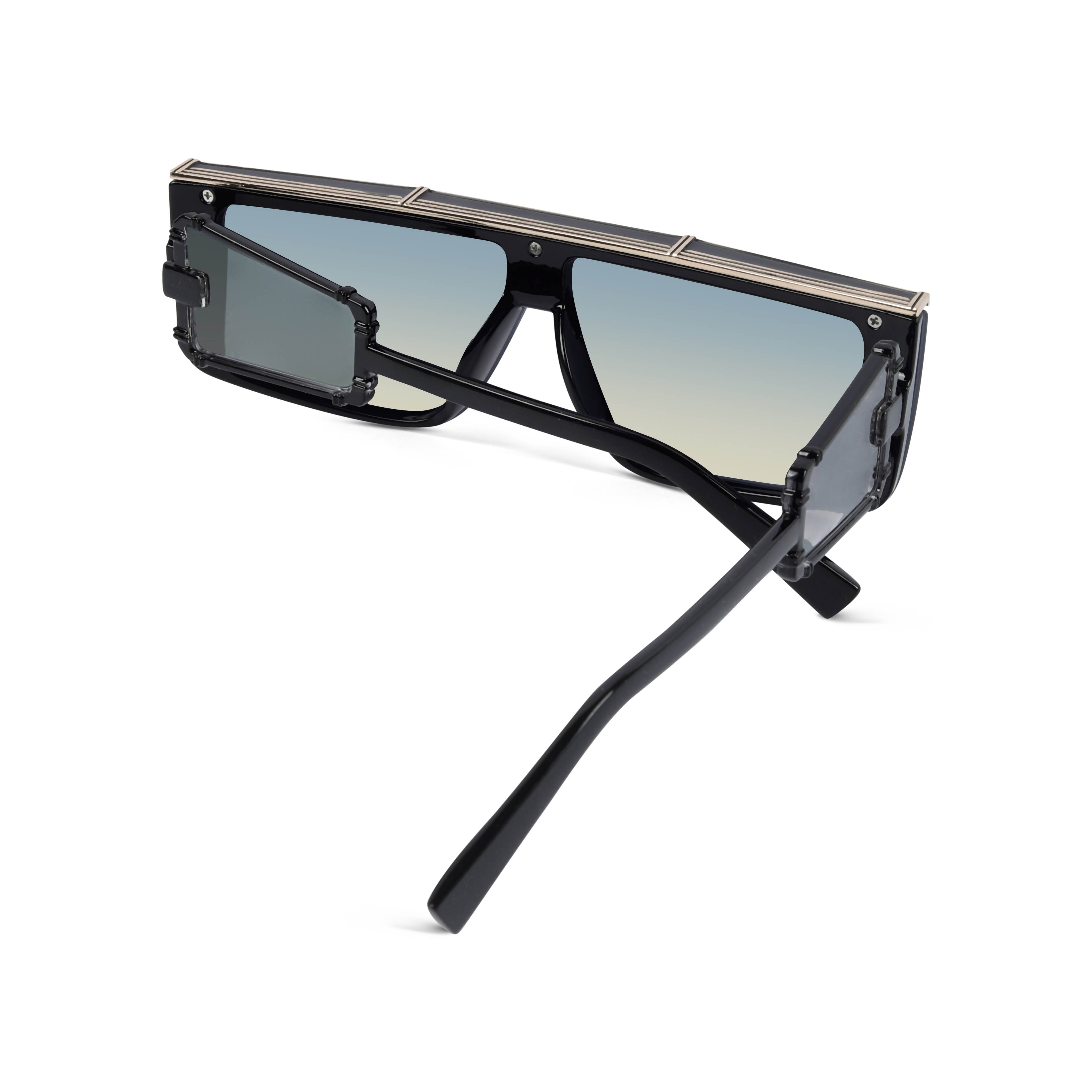 Riff Green Rectangle Sunglasses