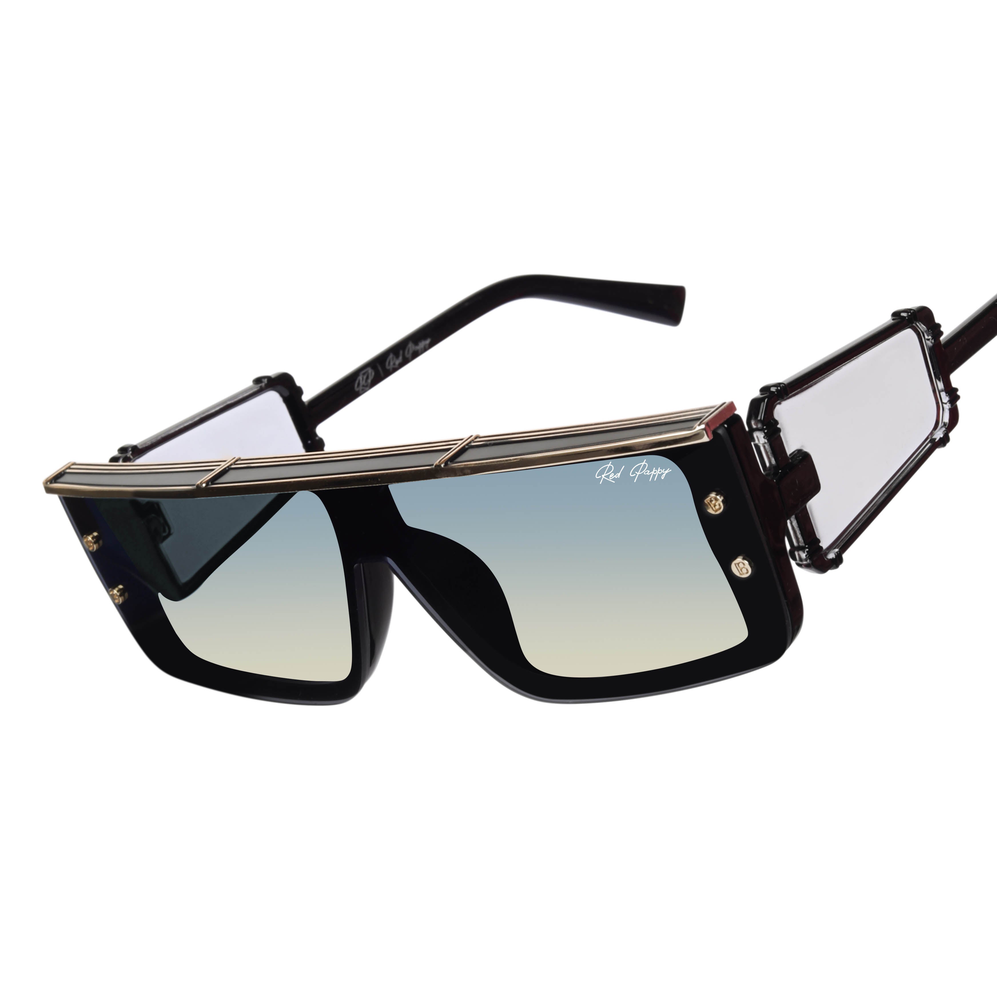 Riff Green Rectangle Sunglasses