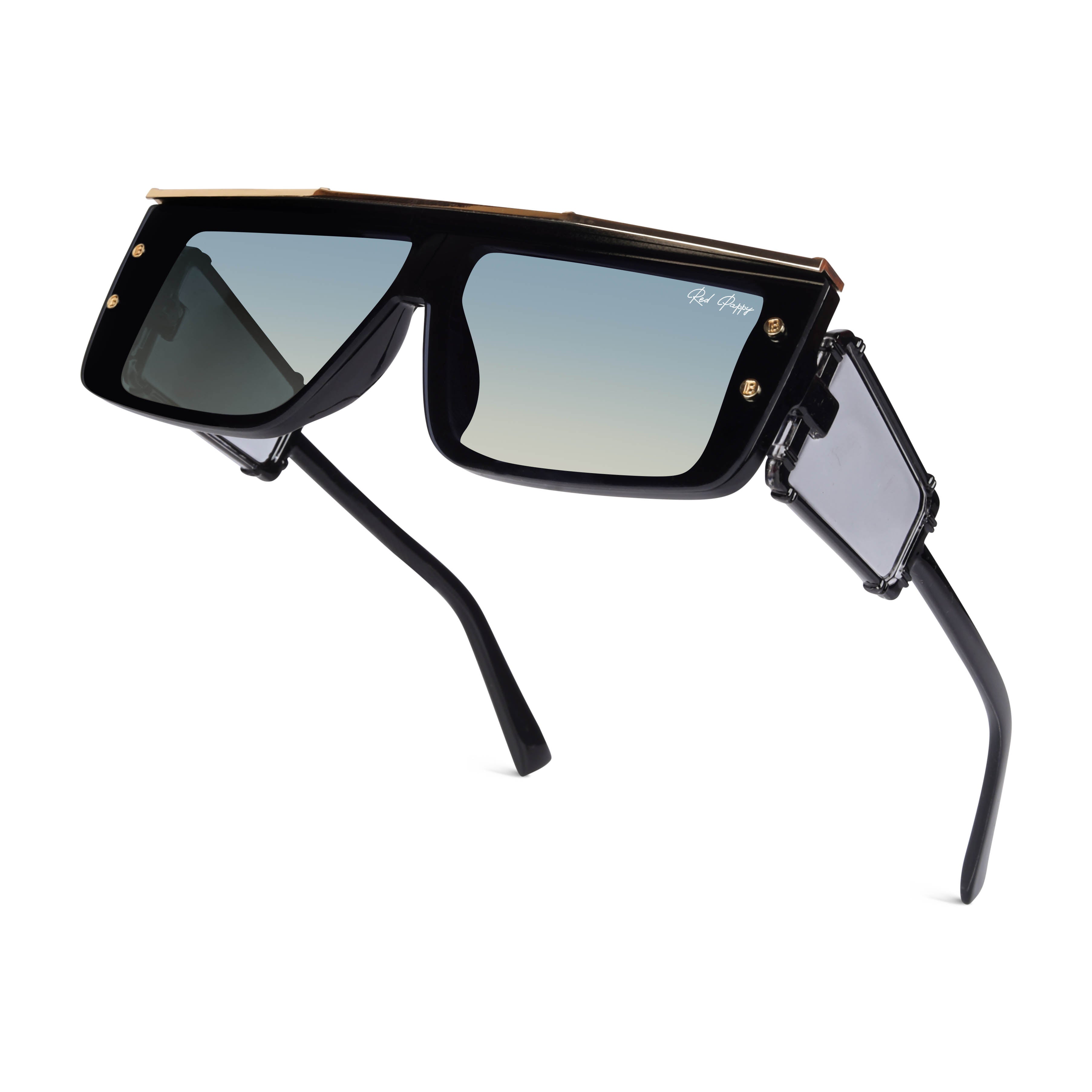 Riff Green Rectangle Sunglasses