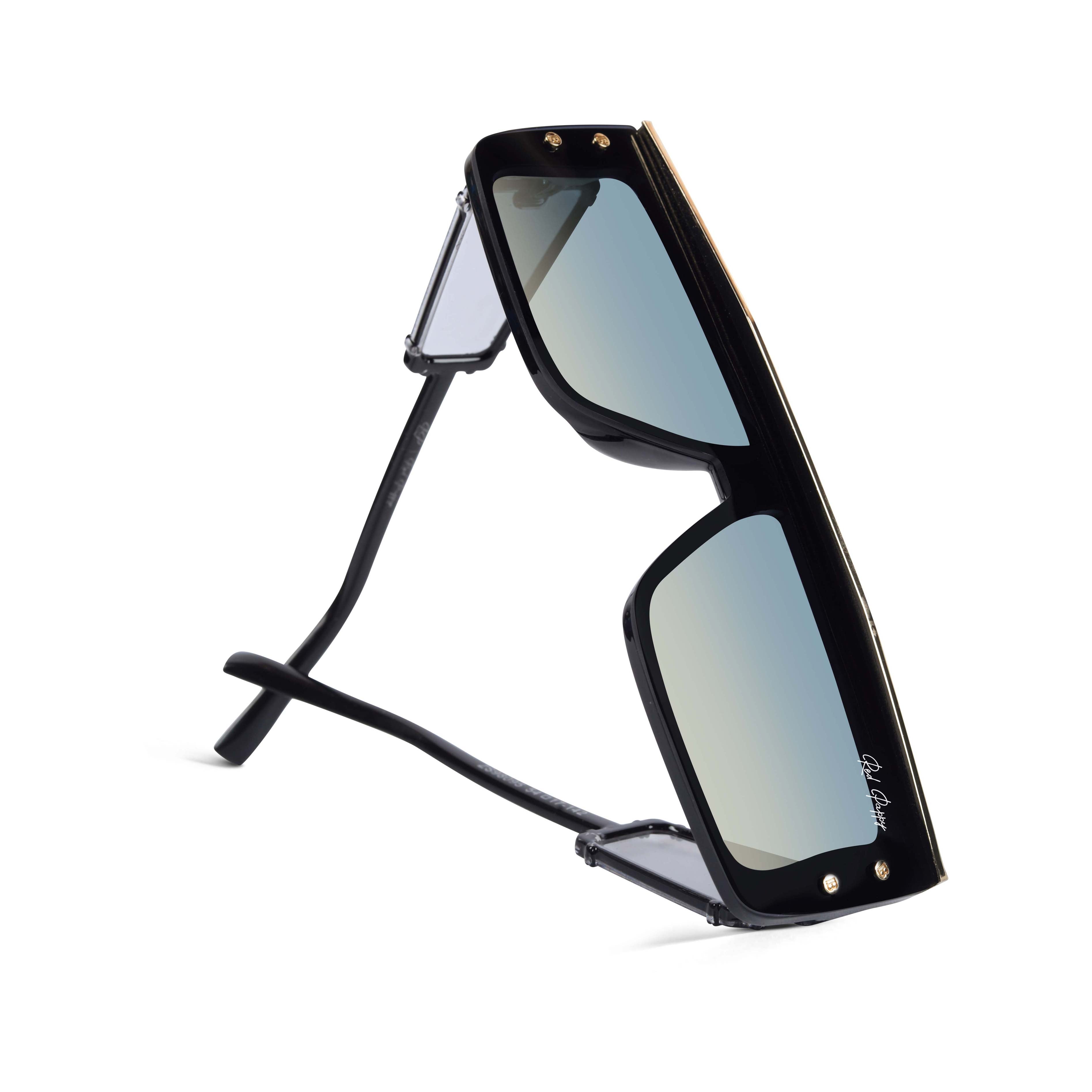 Riff Green Rectangle Sunglasses