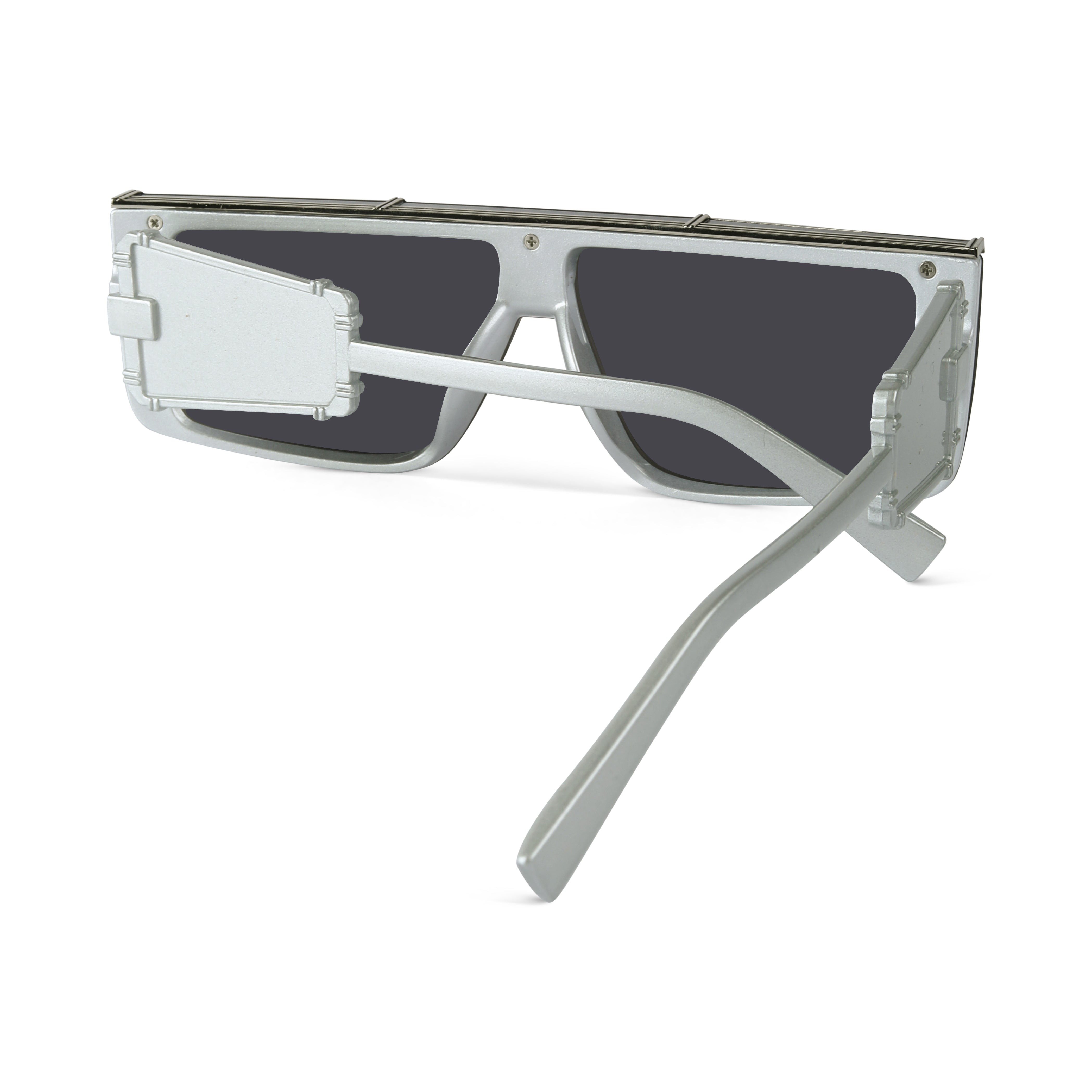 Red Pappy Riff Grey Rectangle Sunglasses