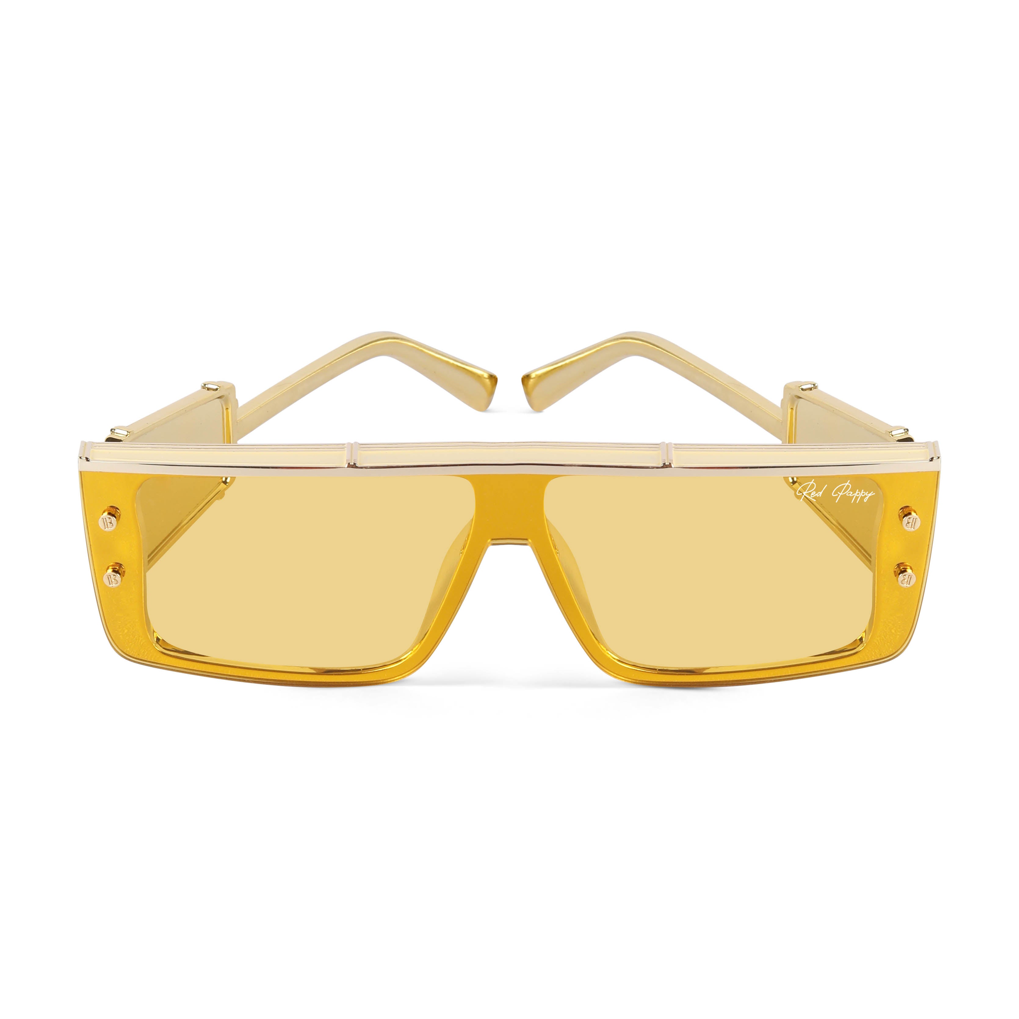 Riff Yellow Rectangle Sunglasses