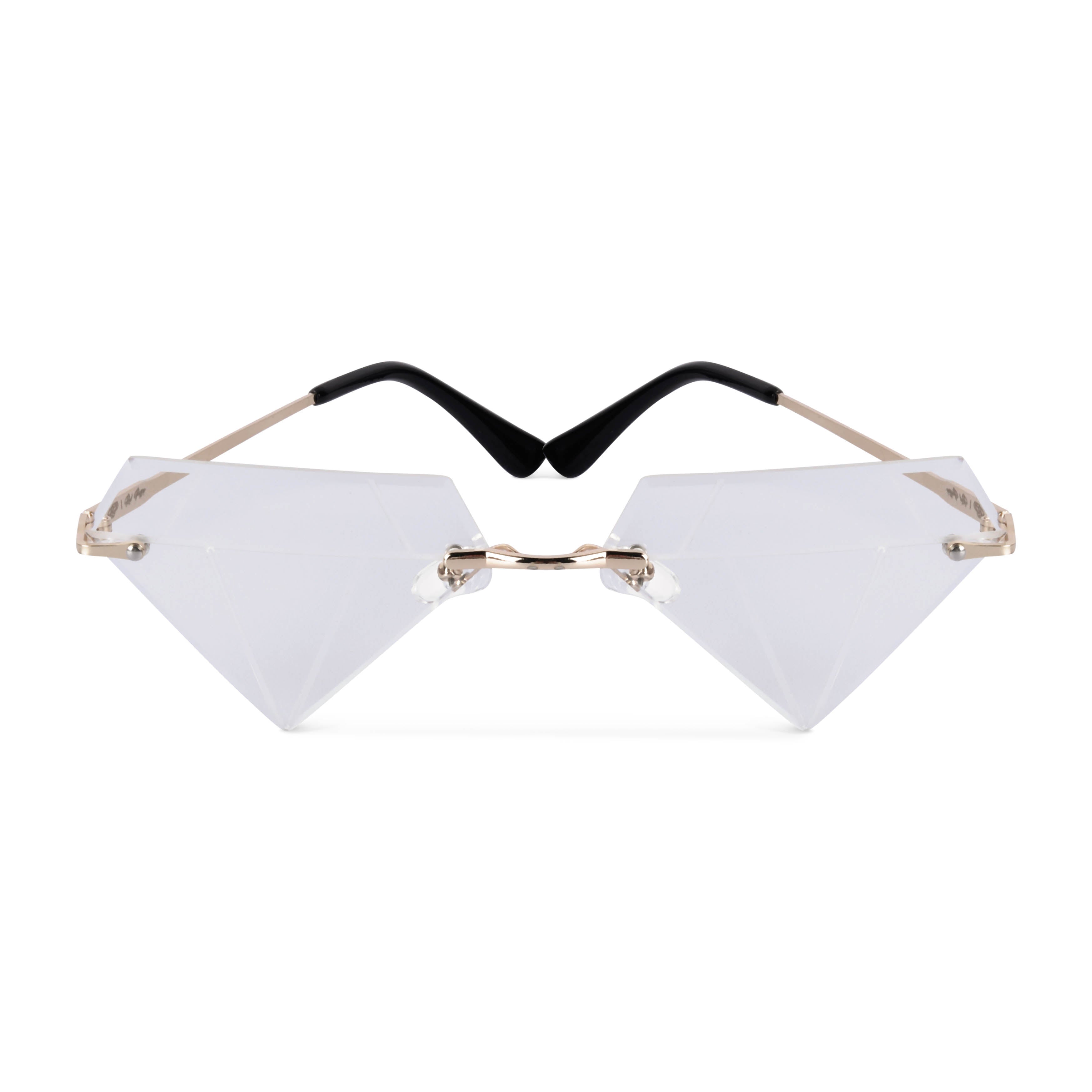 Solarae Transparent Diamond Sunglasses