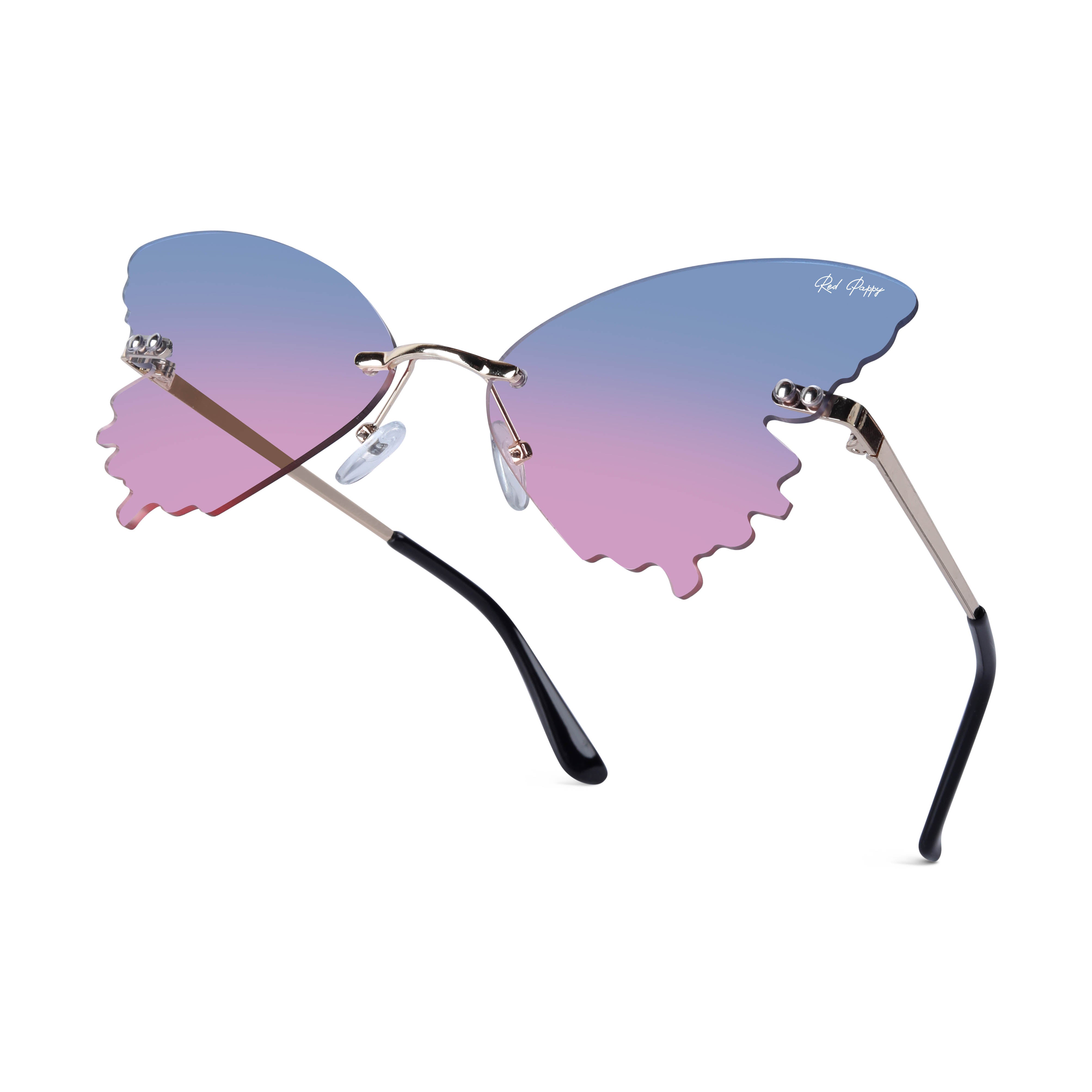 Strobe Blue Butterfly Sunglasses