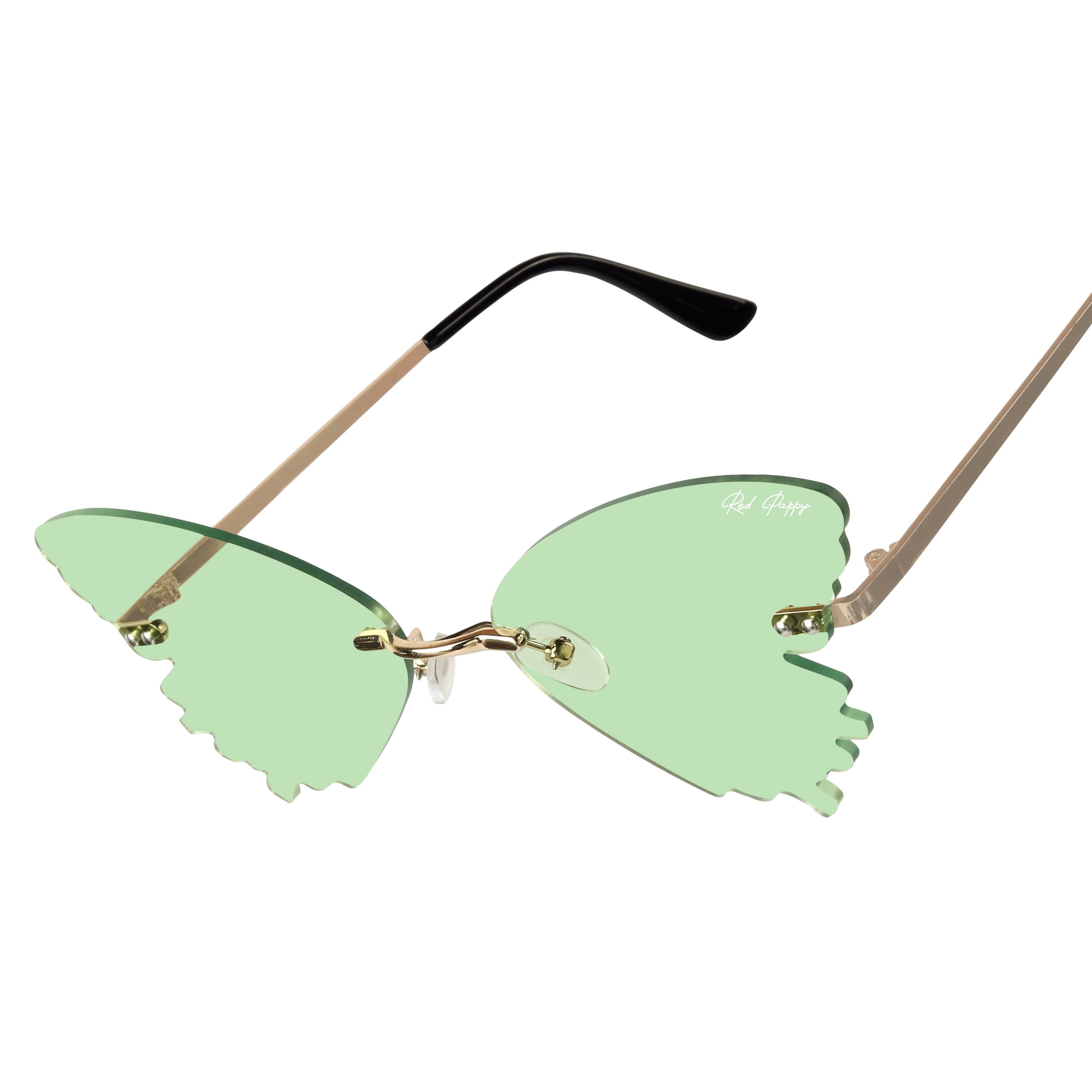 Strobe Light Green Butterfly Sunglasses