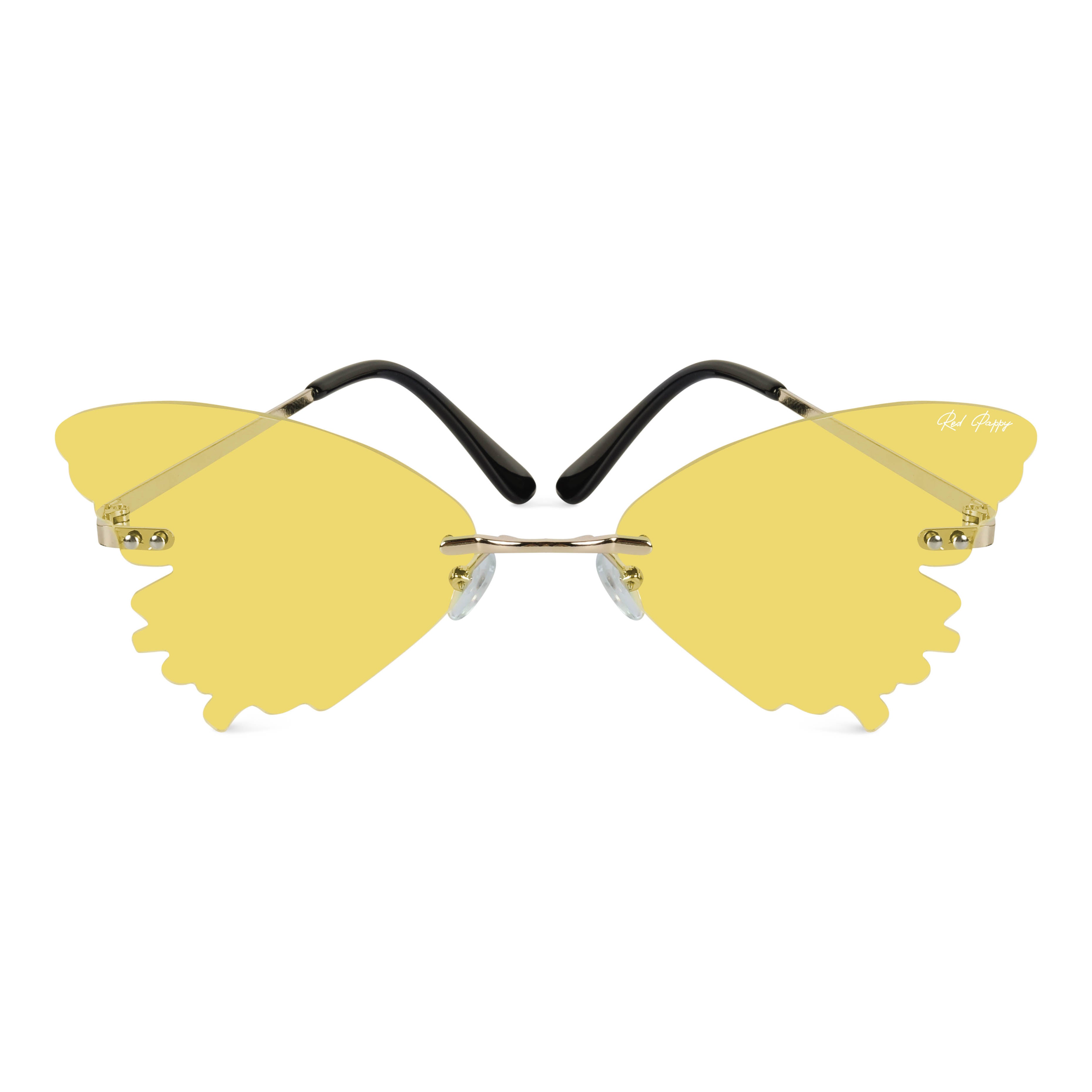 Strobe Yellow Butterfly Sunglasses