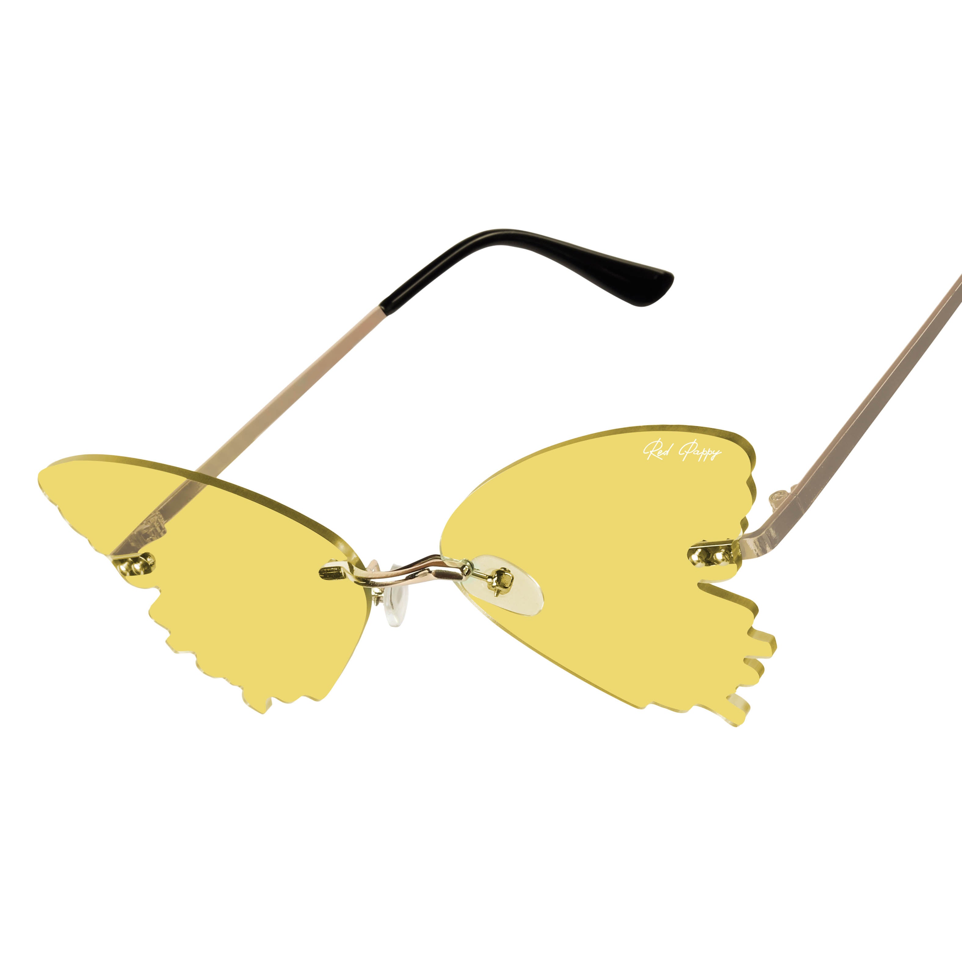 Strobe Yellow Butterfly Sunglasses