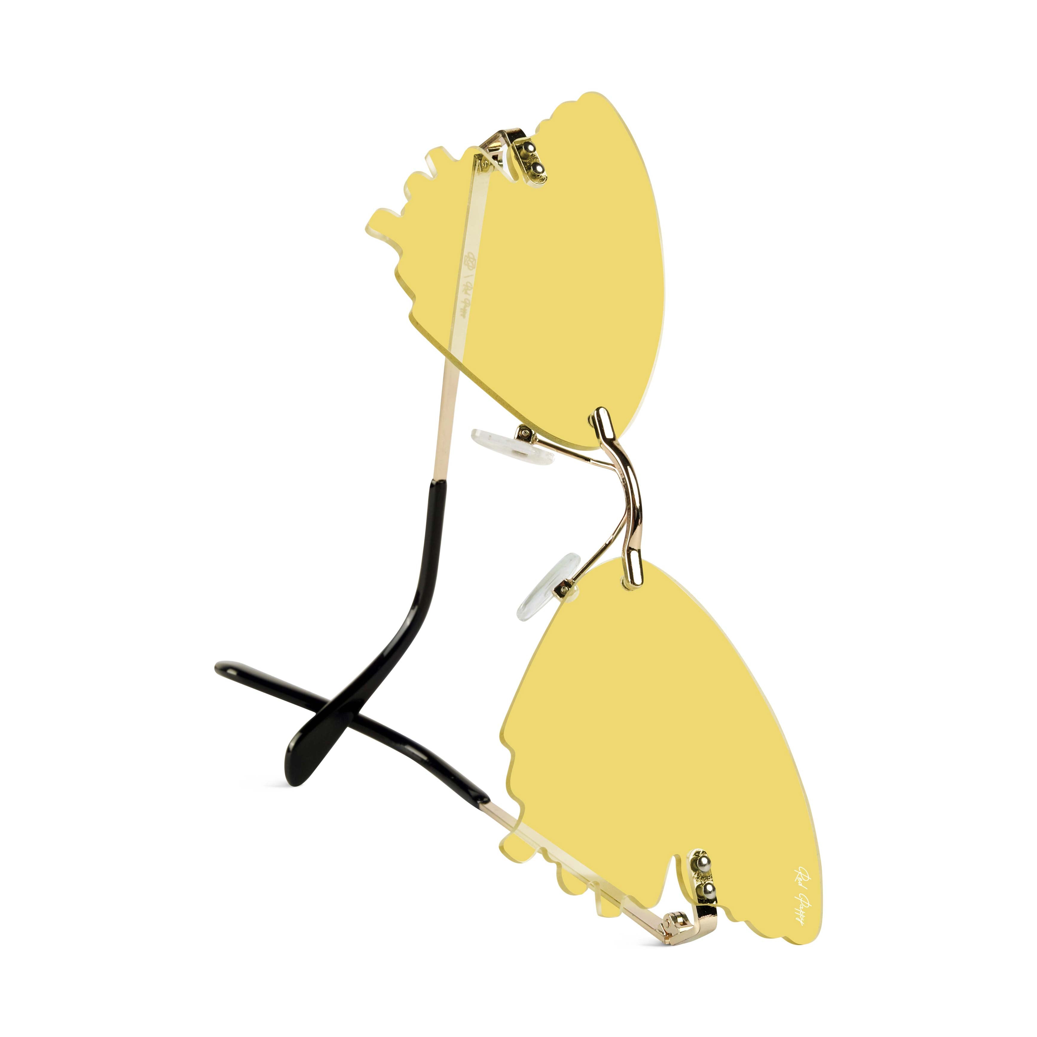 Strobe Yellow Butterfly Sunglasses