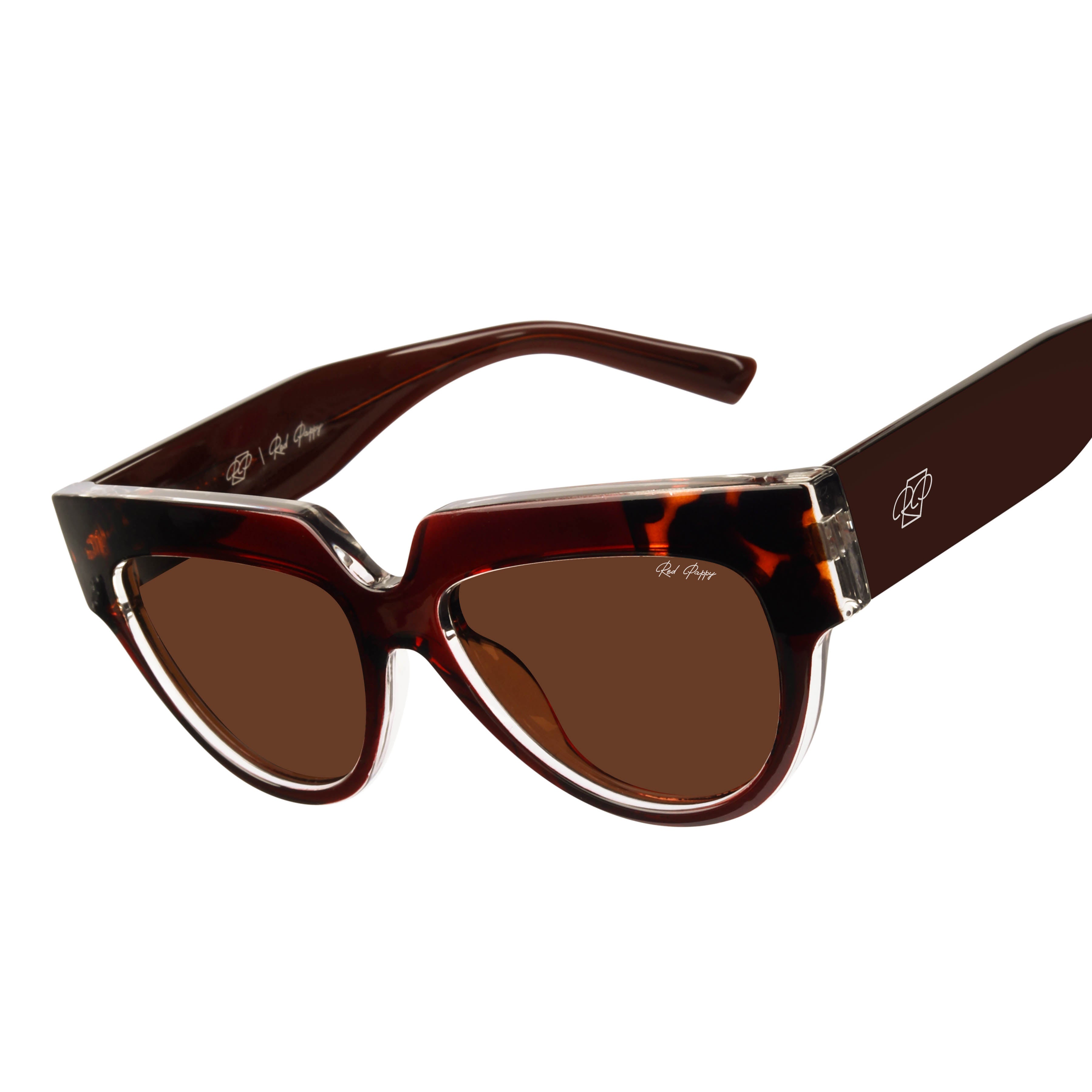 Sunscape Brown Polarized Round Sunglasses