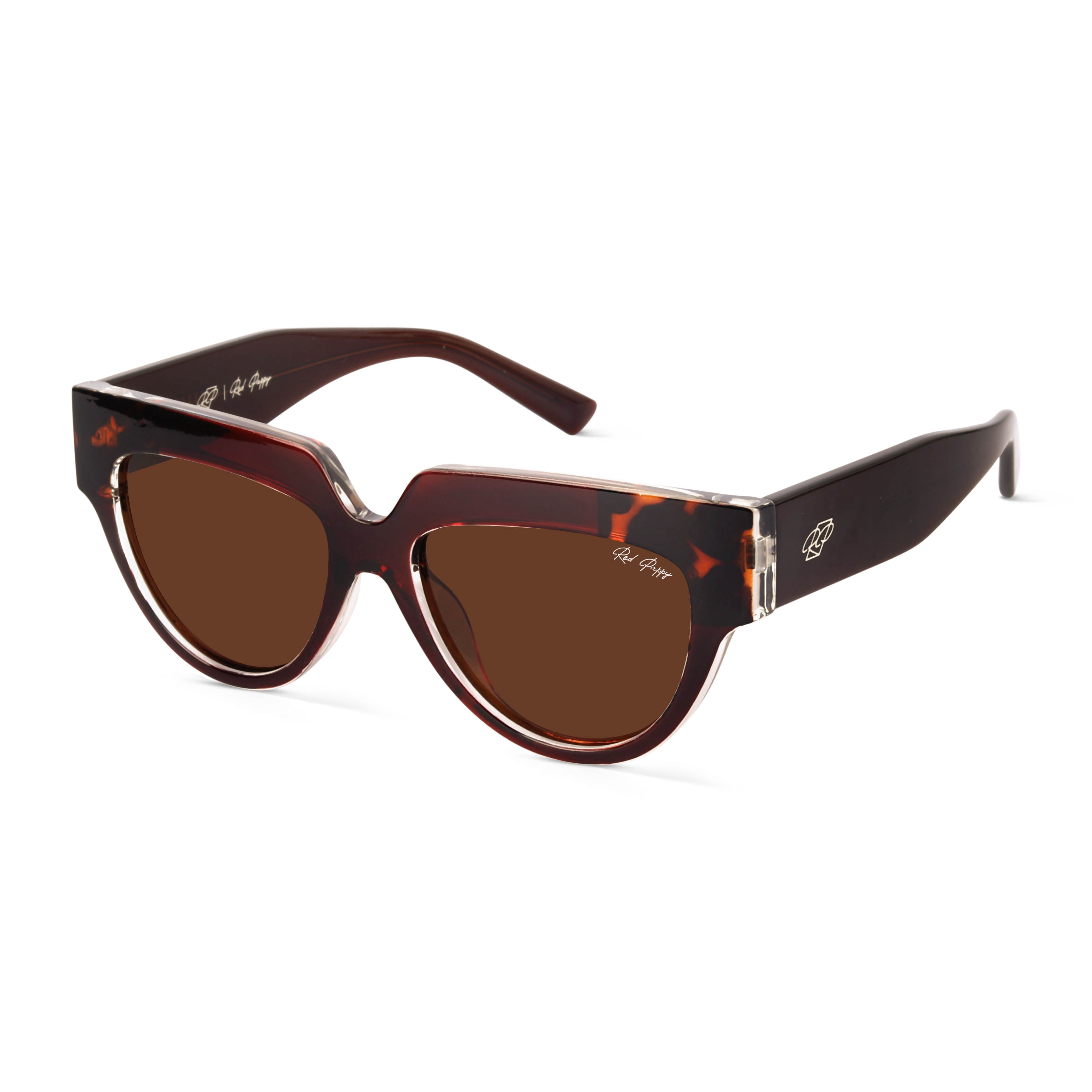 Sunscape Brown Polarized Round Sunglasses