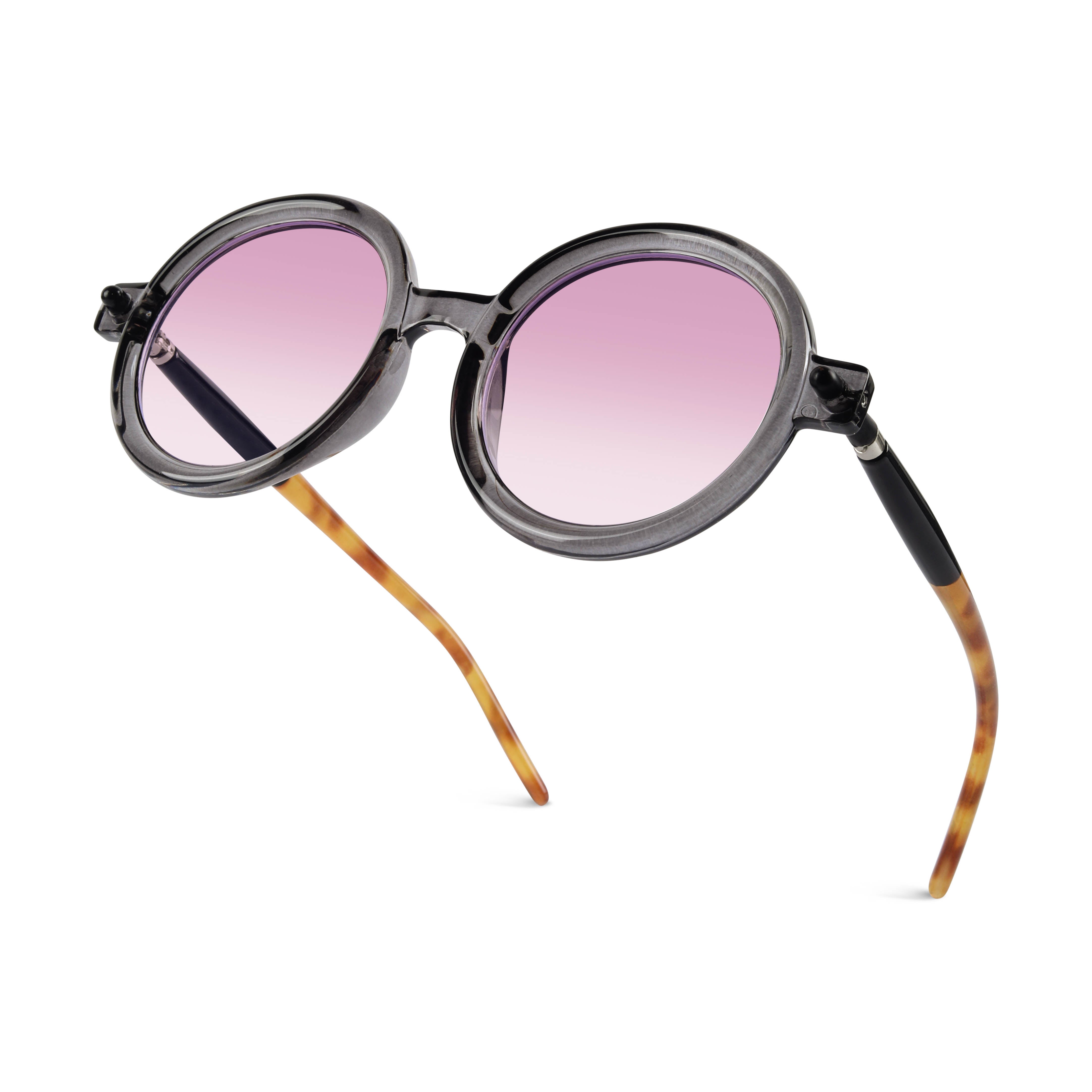 Swirl Pink Round Sunglasses