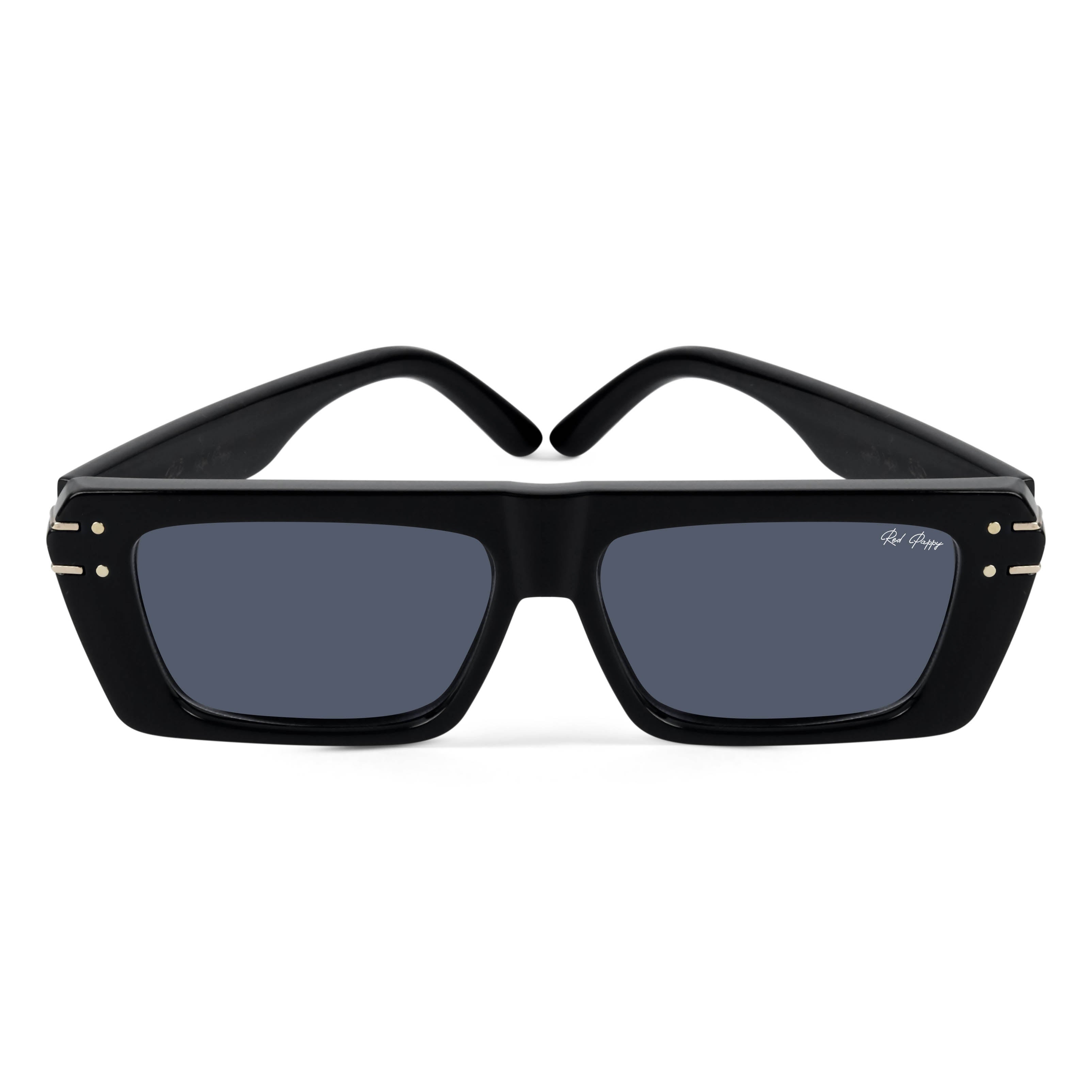 Tyntix Black Rectangle Sunglasses