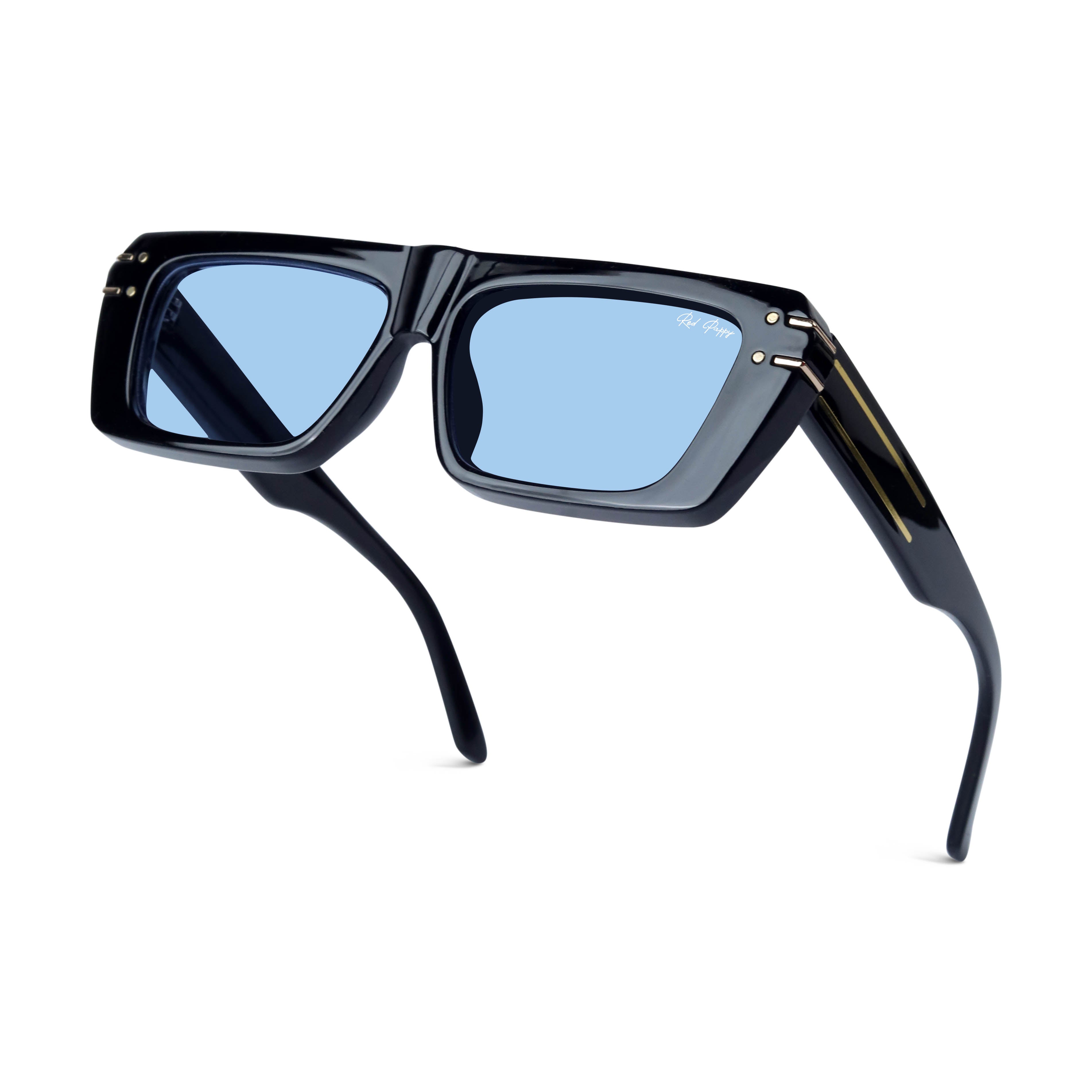 Tyntix Blue Rectangle Sunglasses